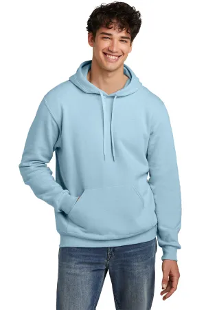 Jerzees Herren Eco Premium Feuchtigkeitstransportierende Kapuzenpullover Hoodie mit Kangaroo-Tasche - Heather Cloud Blau