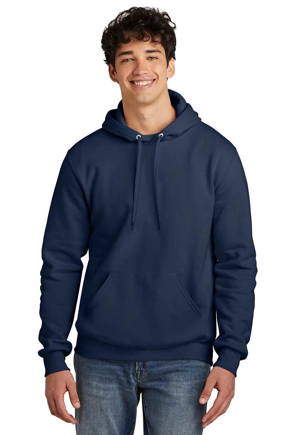 Jerzees Herren Eco Premium Feuchtigkeitstransportierende Kapuzenpullover Hoodie mit Kangaroo-Tasche - Marineblau
