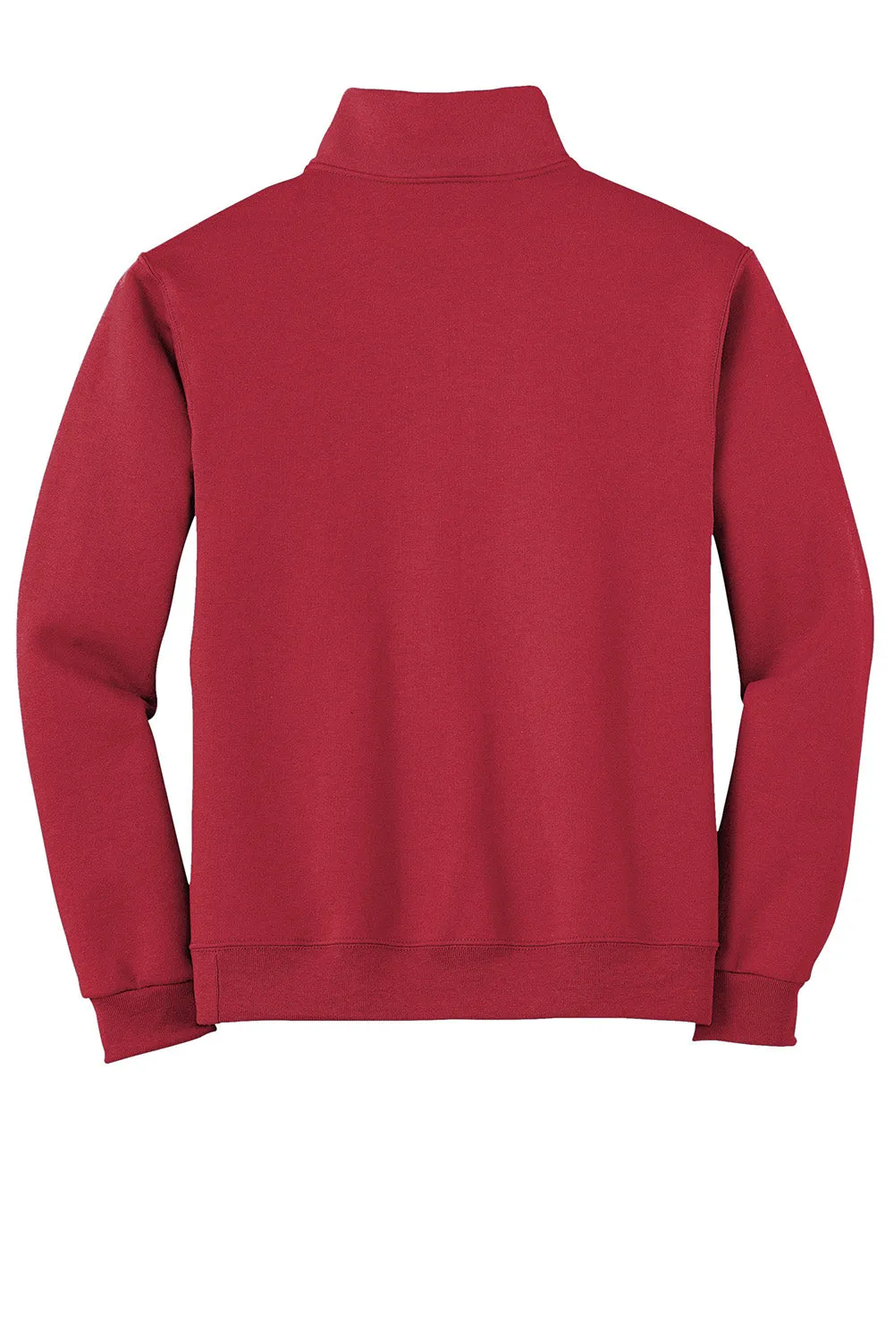 Jerzees Herren NuBlend pillingresistente Fleece 1/4-Zip Sweatshirt - Echtes Rot