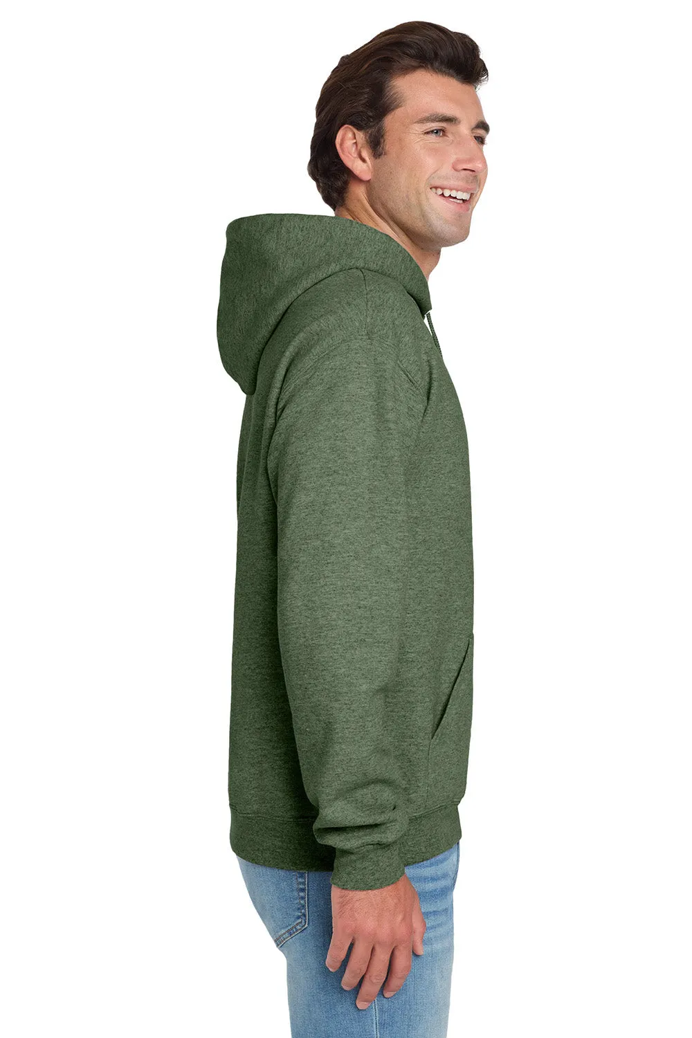 Jerzees Herren NuBlend Pilling-resistente Fleece Kapuzenpullover Hoodie mit Kangaroo-Tasche - Heather Militärgrün