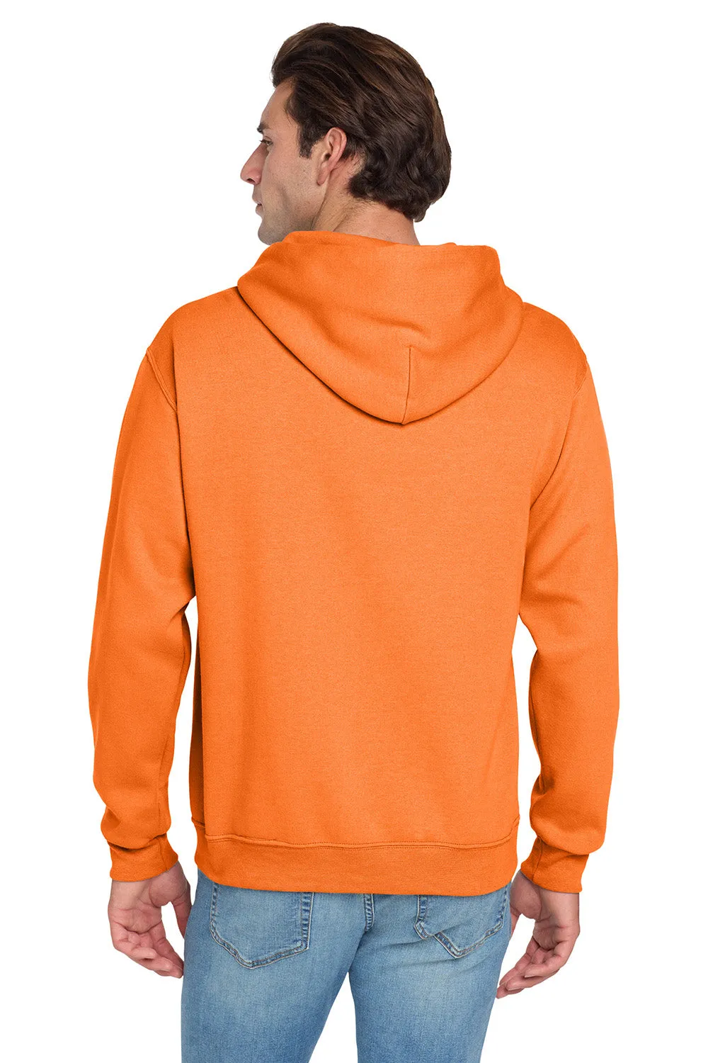 Jerzees Herren NuBlend pillingresistente Fleece Kapuzenpullover Hoodie mit Kangaroo-Tasche - Sicherheitsorange