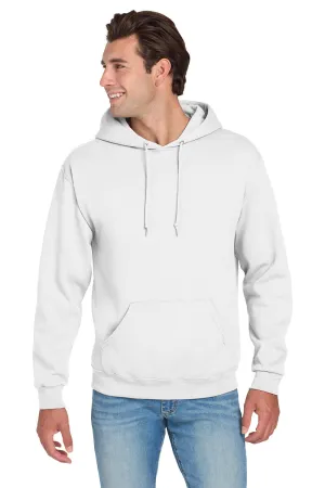 Jerzees Mens NuBlend Pill Resistant Fleece Hooded Sweatshirt Hoodie w/ Pouch Pocket - White