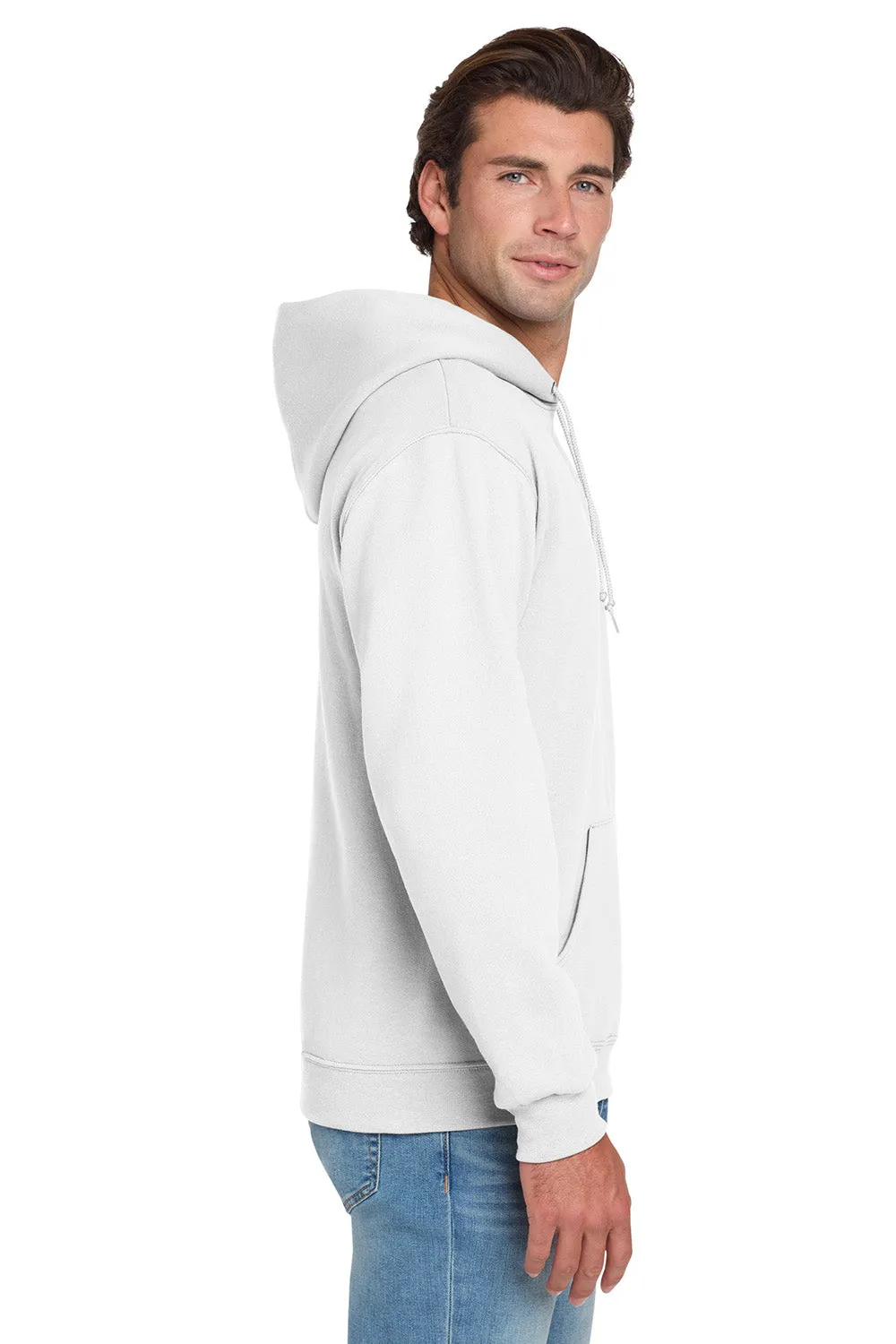 Jerzees Herren NuBlend pillingresistente Fleece Kapuzenpullover Hoodie mit Kangaroo-Tasche - Weiß