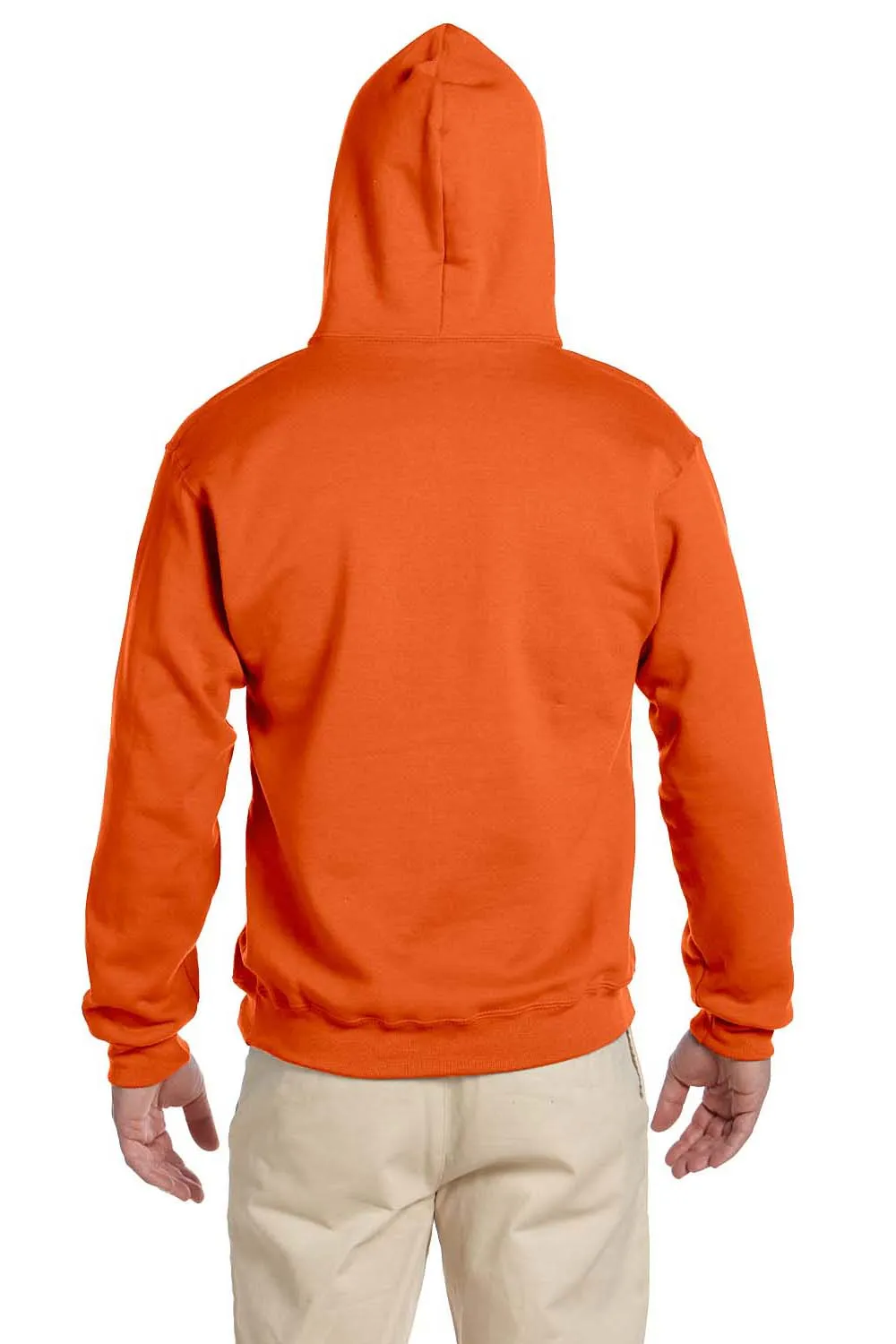 Jerzees Herren Super Sweats NuBlend pillingresistente Fleece Kapuzenpullover Hoodie mit Kangaroo-Tasche - Sicherheitsorange