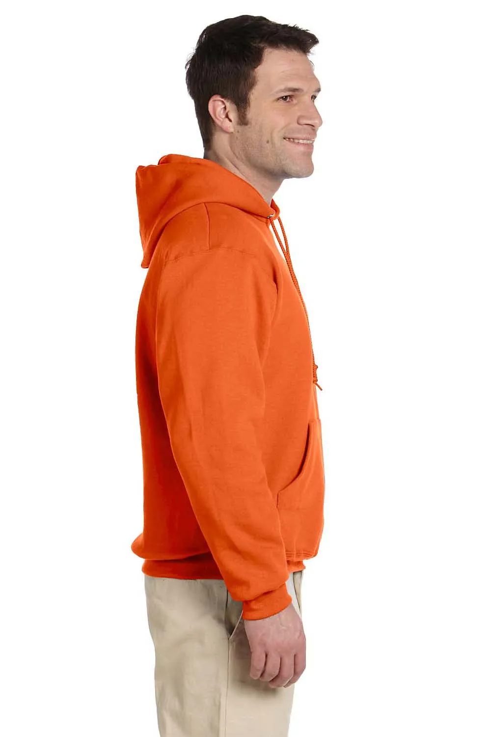 Jerzees Herren Super Sweats NuBlend pillingresistente Fleece Kapuzenpullover Hoodie mit Kangaroo-Tasche - Sicherheitsorange