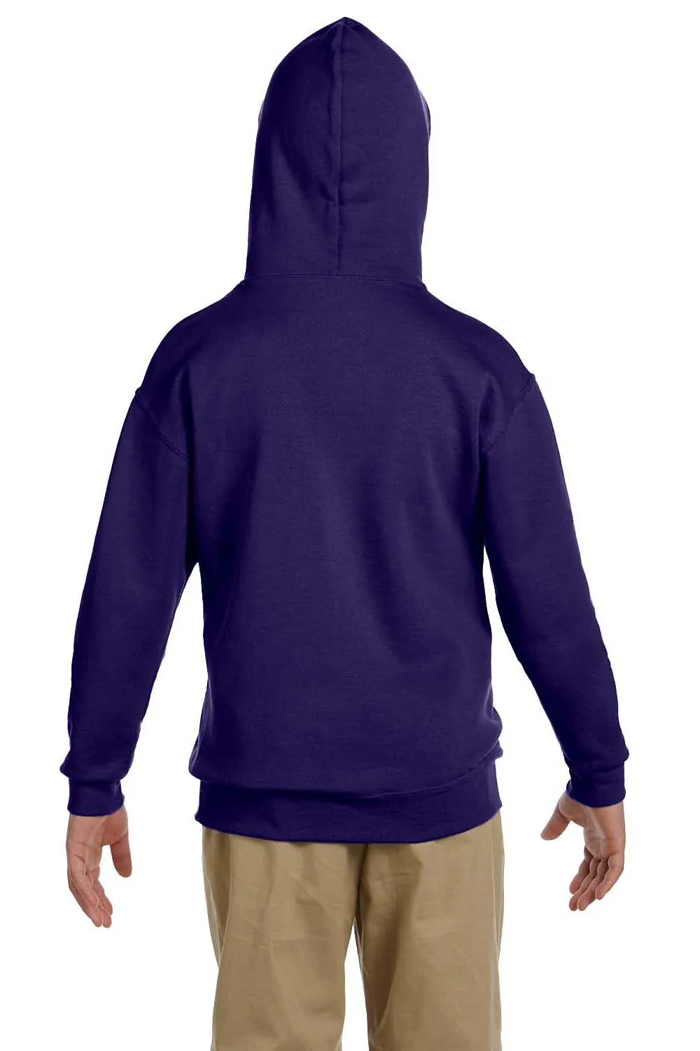 Jerzees Youth NuBlend Fleece Kapuzenpullover mit Reißverschlusstasche - Tiefviolett