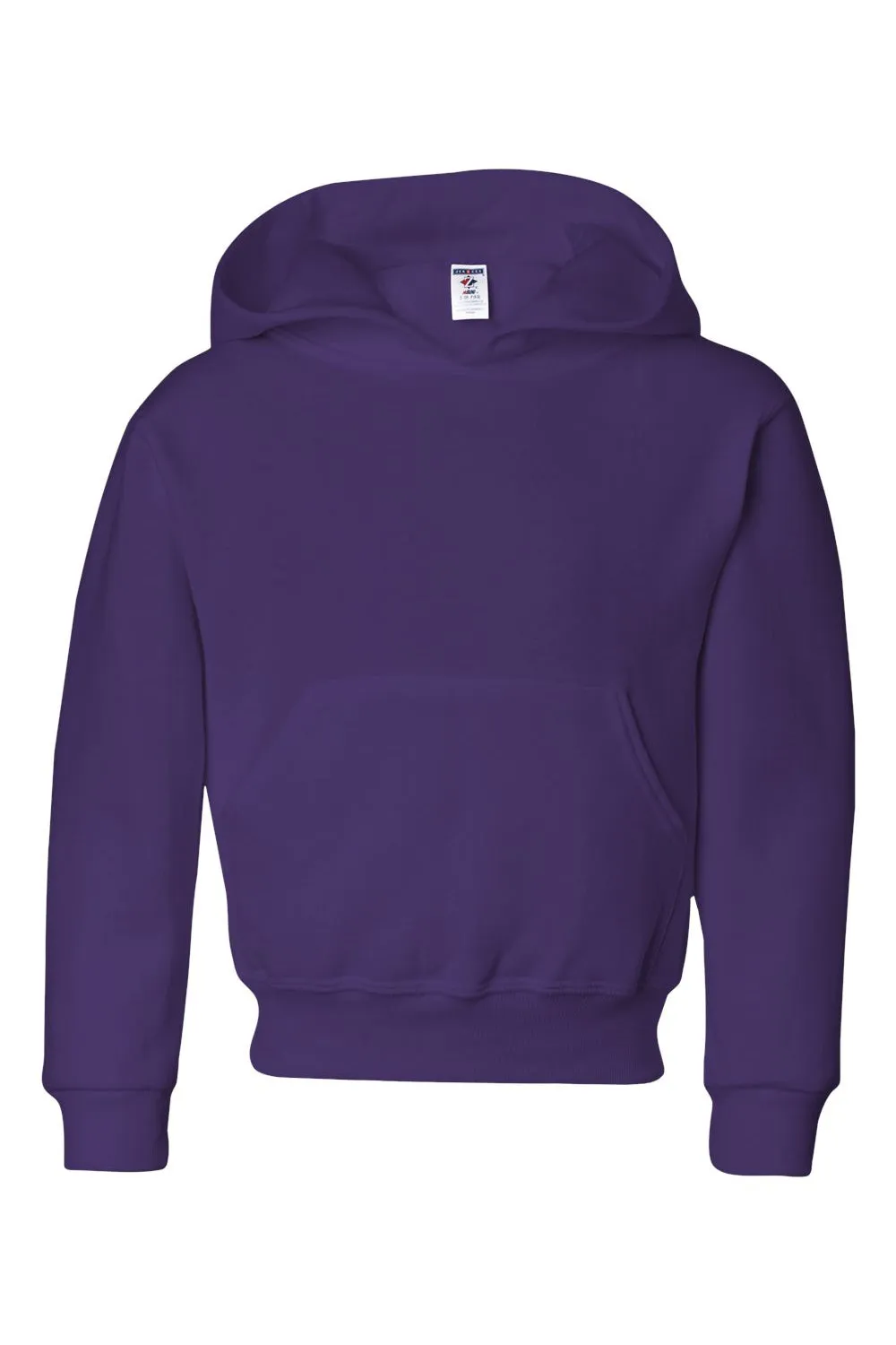Jerzees Youth NuBlend Fleece Kapuzenpullover mit Reißverschlusstasche - Tiefviolett
