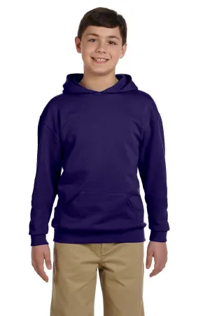 Jerzees Youth NuBlend Pill Resistant Fleece Hooded Sweatshirt Hoodie w/ Pouch Pocket - Deep Purple