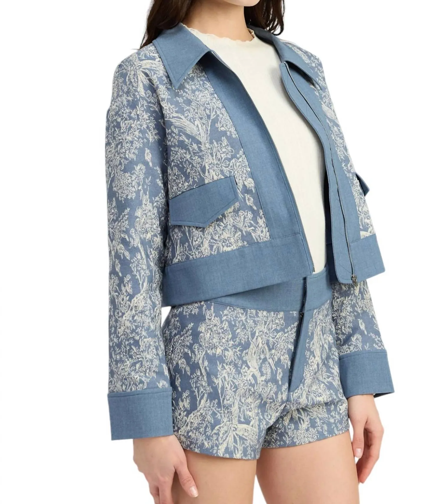Jodie Jacke in Denim Natur
