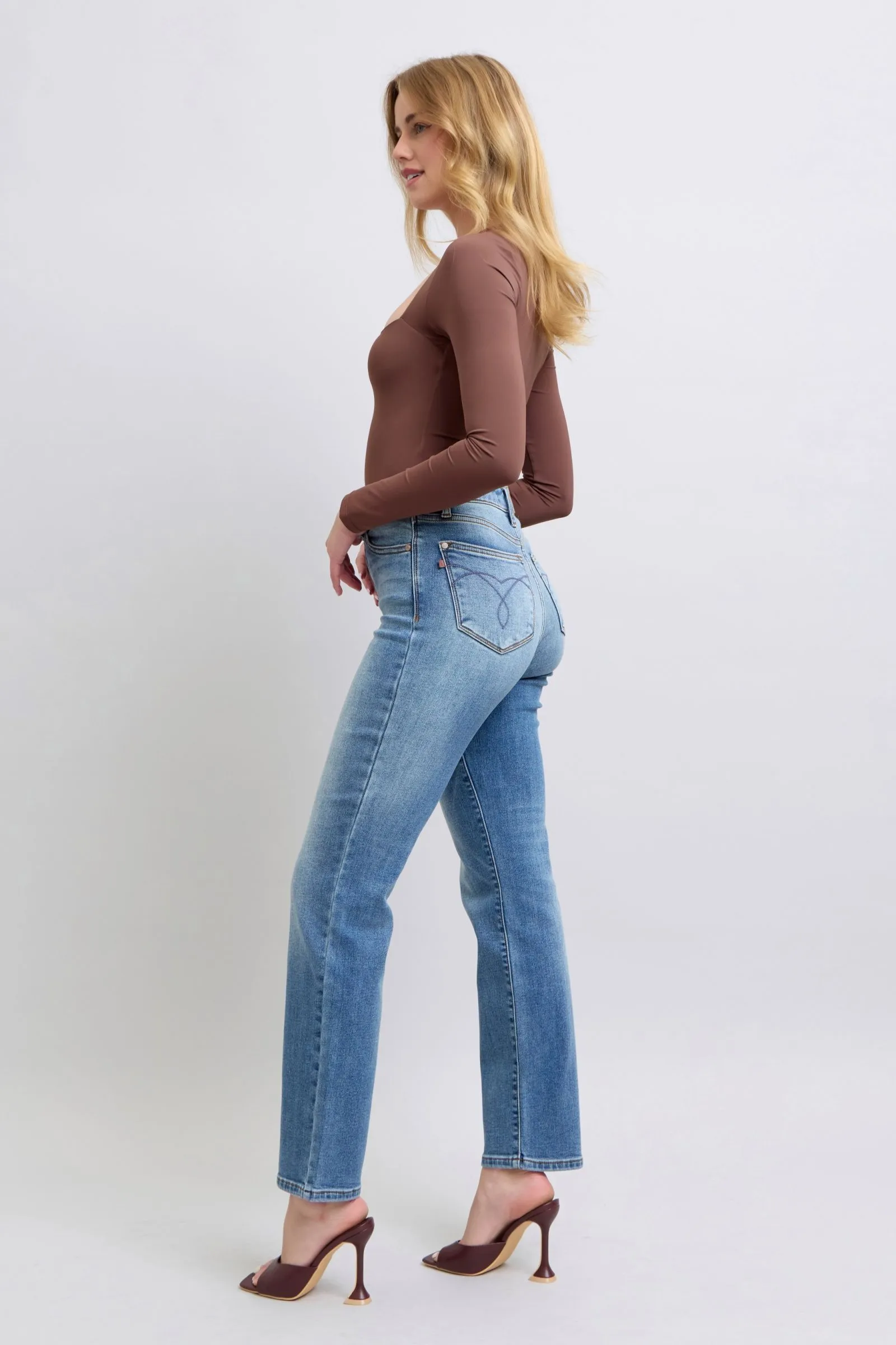 Judy Blue Vintage Wash Thermogerade Jeans in voller Größenauswahl