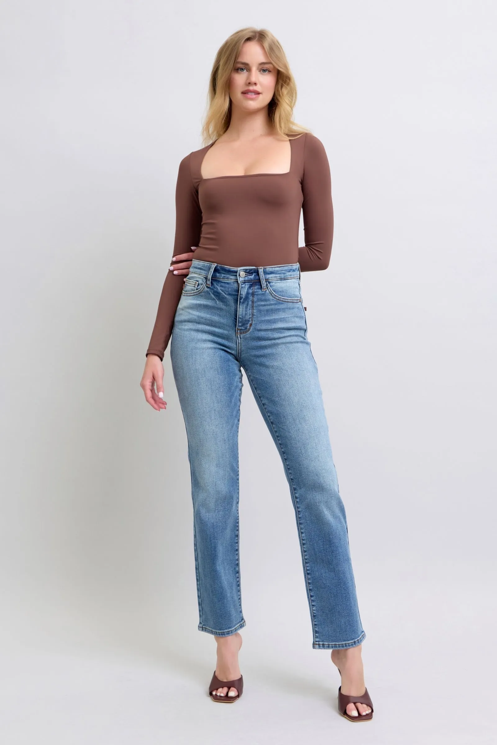 Judy Blue Vintage Wash Thermogerade Jeans in voller Größenauswahl