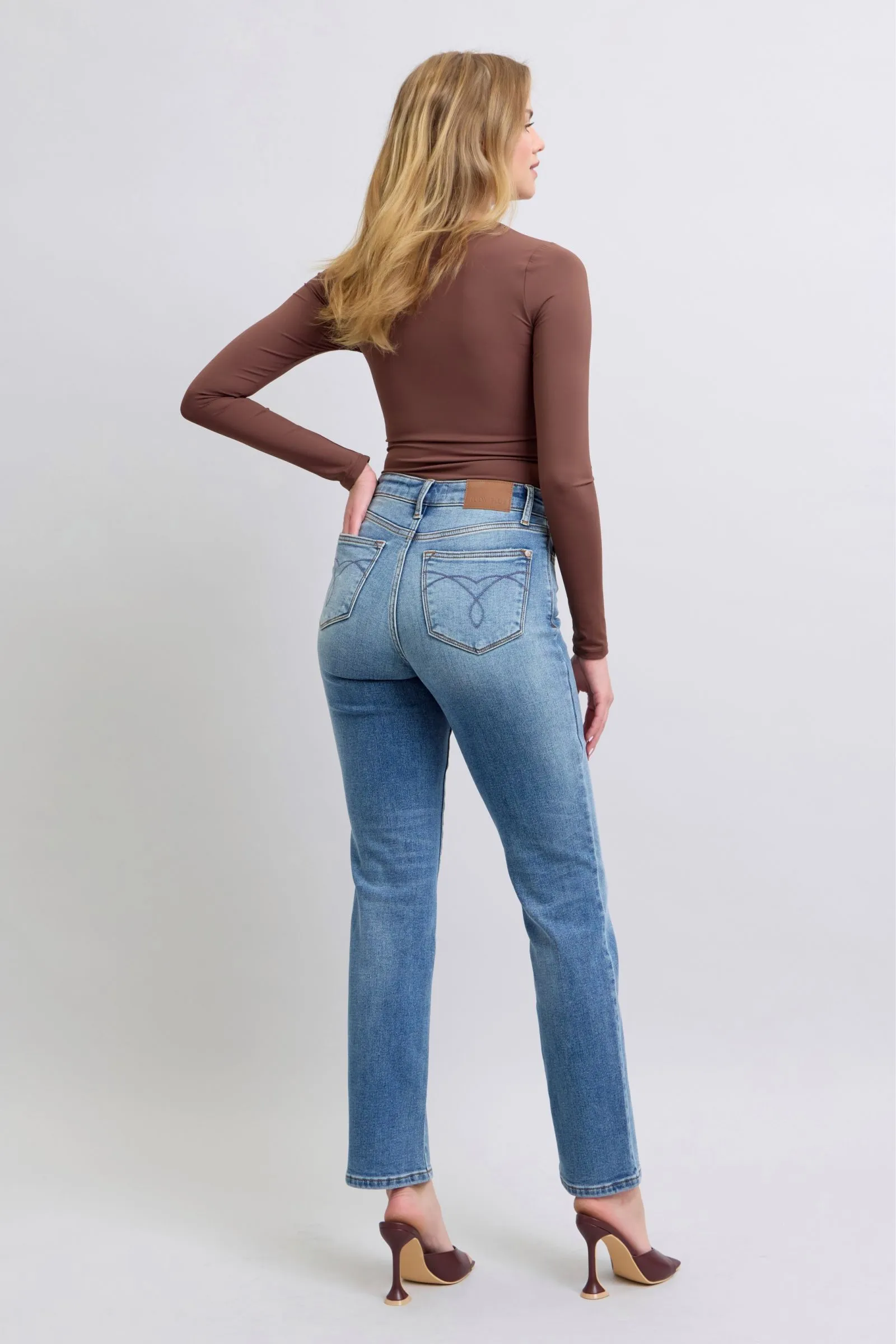Judy Blue Vintage Wash Thermogerade Jeans in voller Größenauswahl