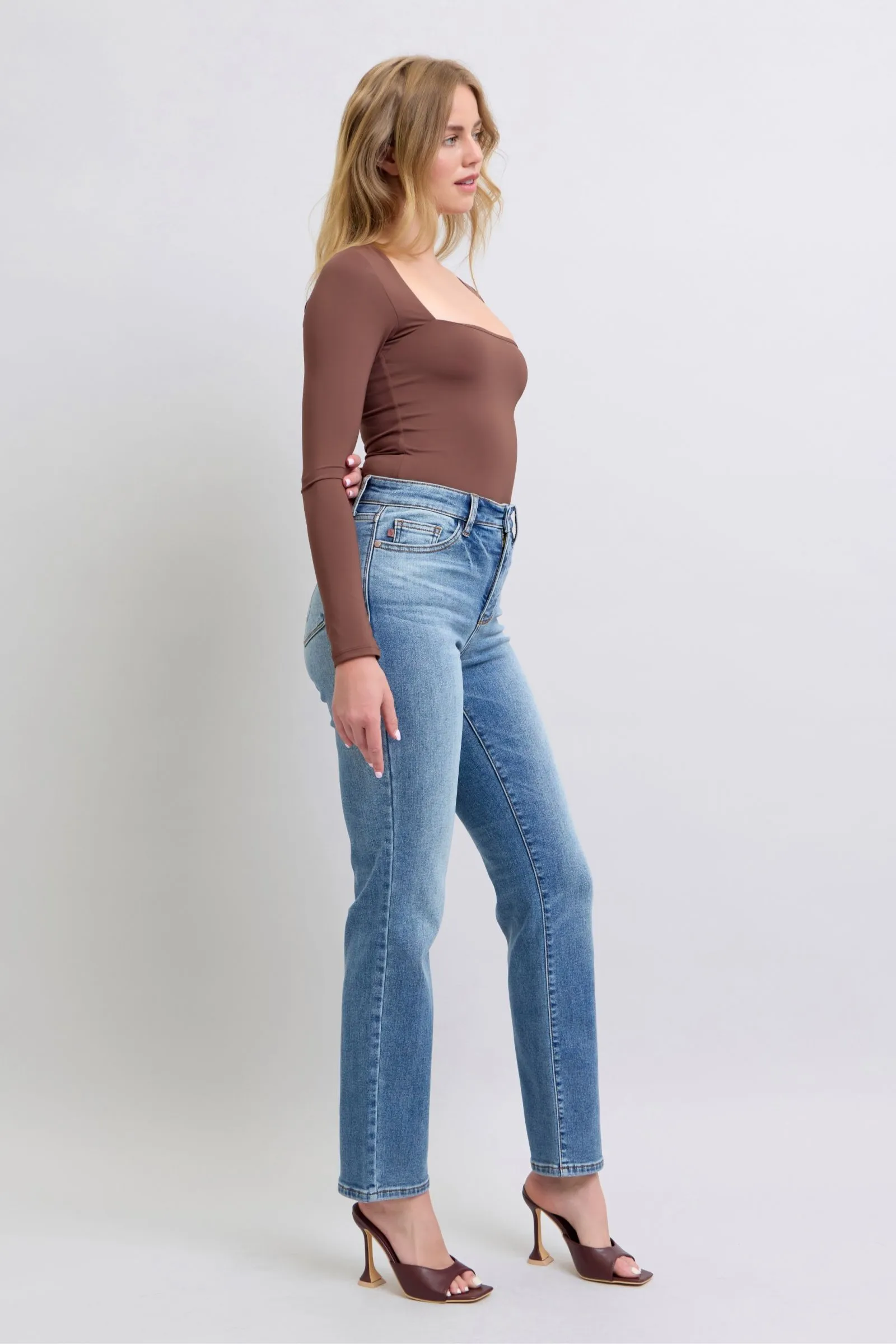 Judy Blue Vintage Wash Thermogerade Jeans in voller Größenauswahl