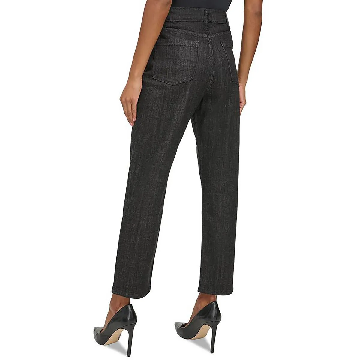 Karl Lagerfeld Paris Damen High-Ridge Straight Leg Cropped Jeans