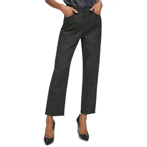 Karl Lagerfeld Paris Womens Cannes High-Rise Straight Leg Cropped Jeans