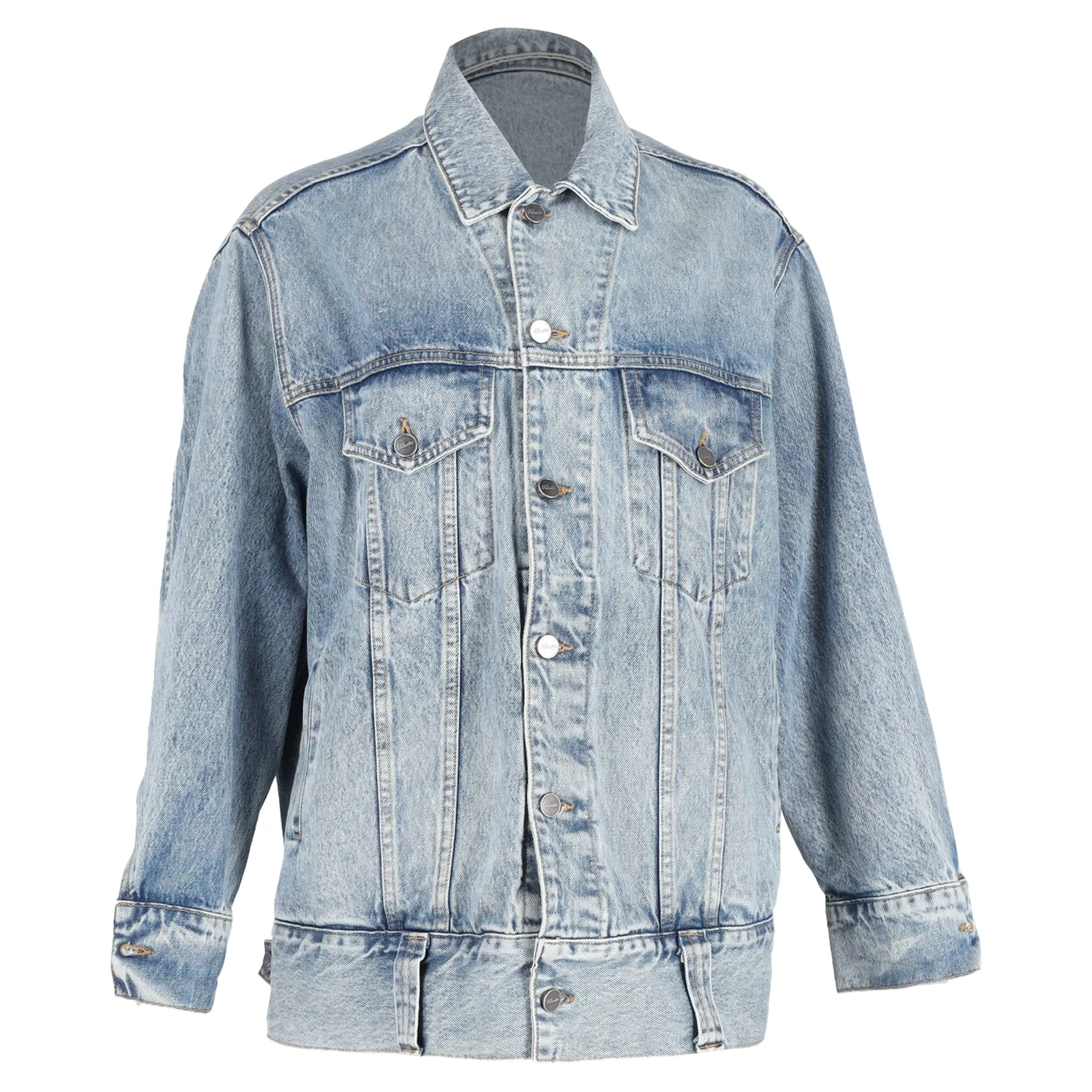 Khaite Grizzo Denim Jacke in Blau aus Baumwolle