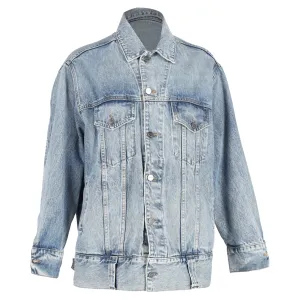 Khaite Grizzo Denim Jacke in Blau aus Baumwolle