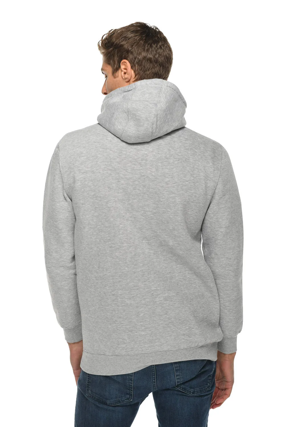 Lane Seven Herren Kapuzenpullover mit Kangaroo-Tasche - Heather Grey