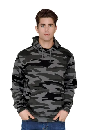 Lane Seven Herren Premium Kapuzenpullover Hoodie mit Kangaroo-Tasche - Schiefer Camo