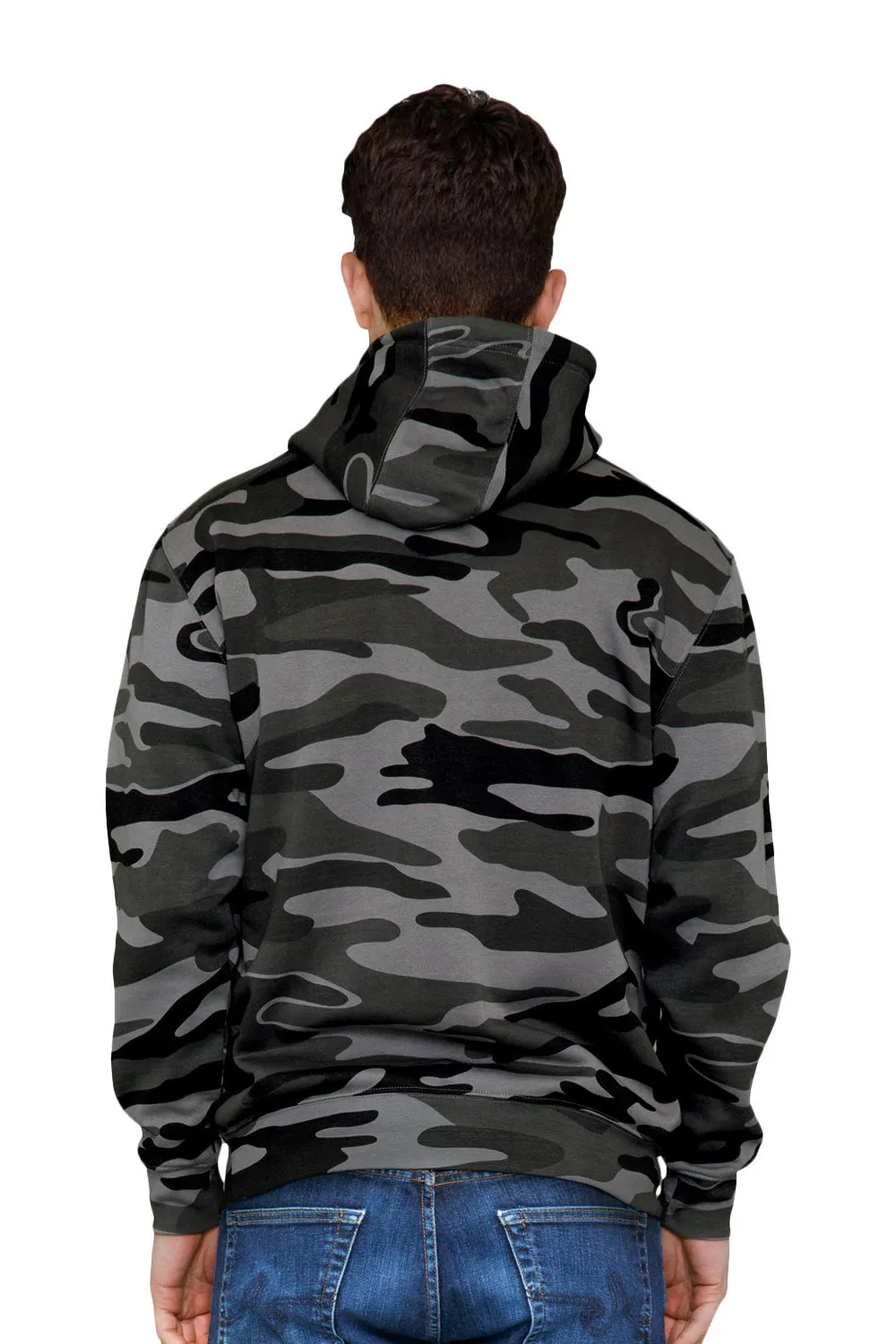 Lane Seven Herren Premium Kapuzenpullover Hoodie mit Kangaroo-Tasche - Schiefer Camo