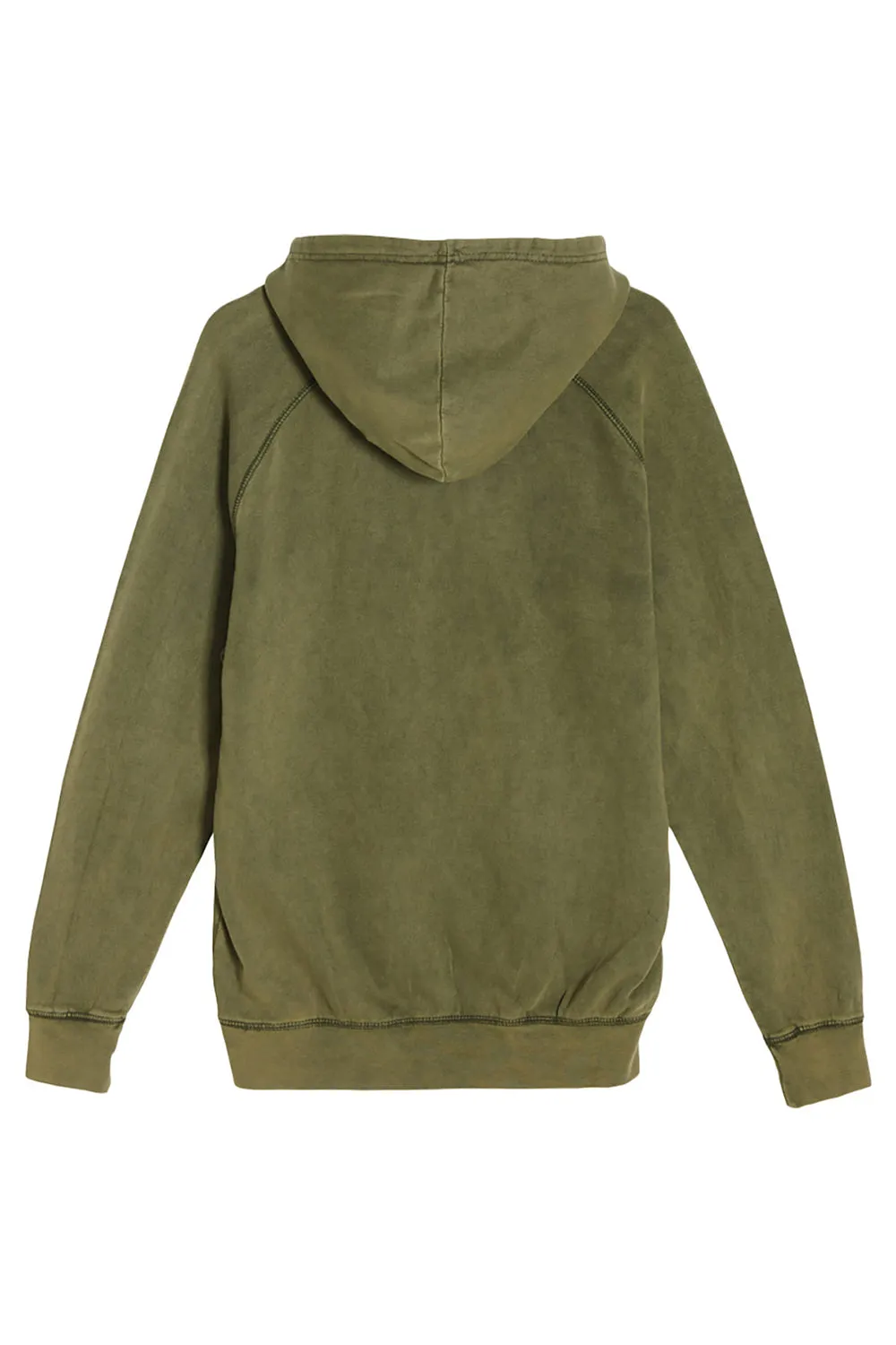 Lane Seven Herren Vintage Raglan Kapuzenpullover mit Kangaroo-Tasche - Vintage Olivgrün