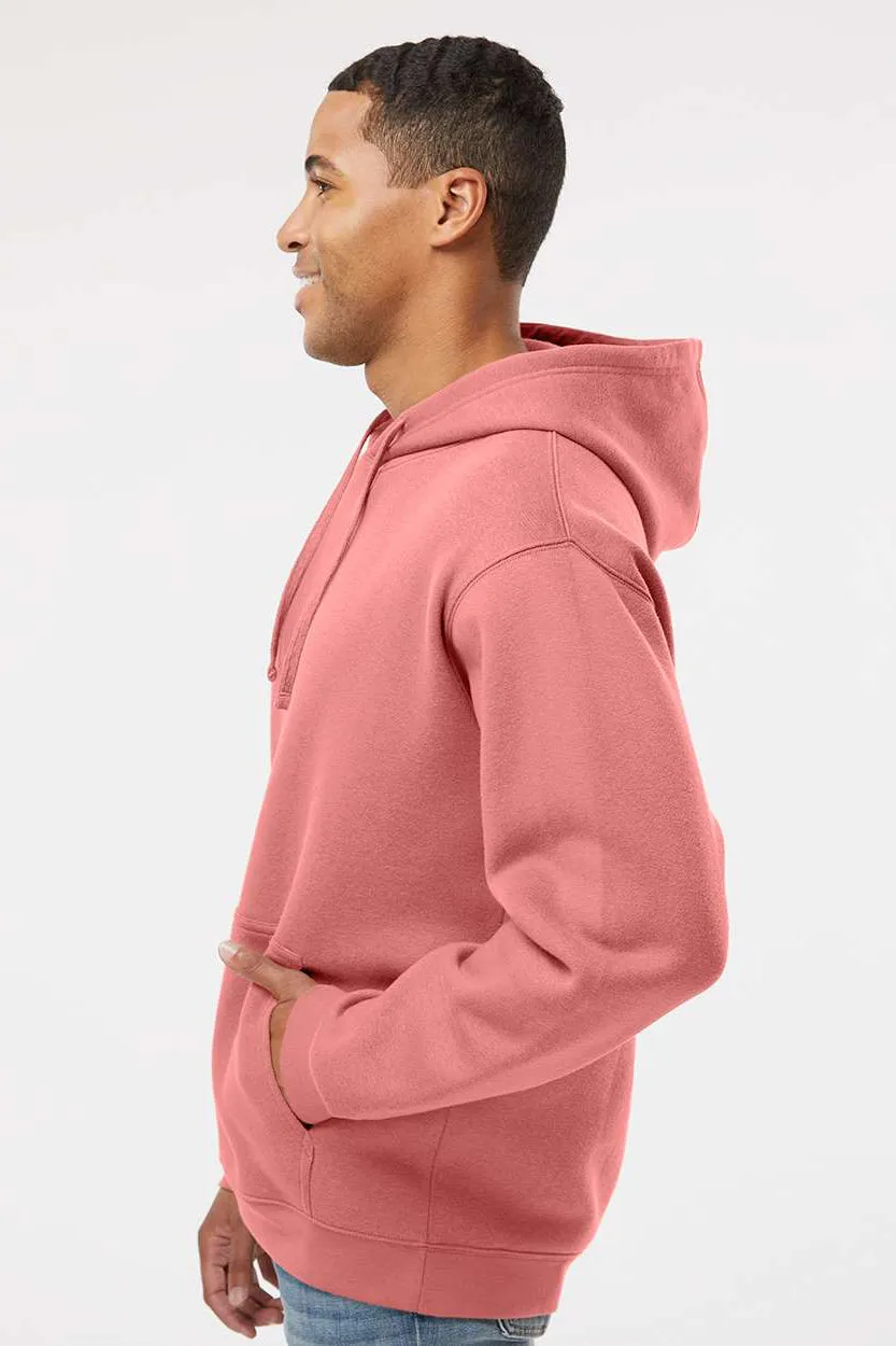 LAT Herren Premium Fleece Basic Kapuzenpullover mit Kangaroo-Tasche - Mauve Pink