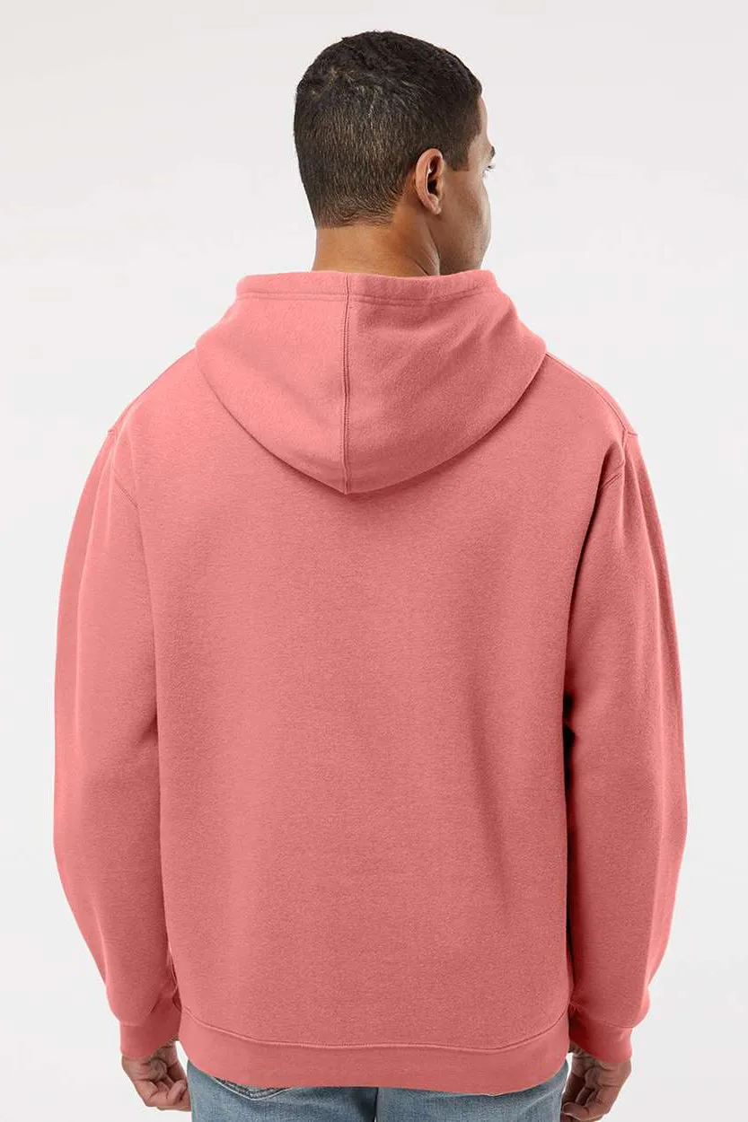 LAT Herren Premium Fleece Basic Kapuzenpullover mit Kangaroo-Tasche - Mauve Pink