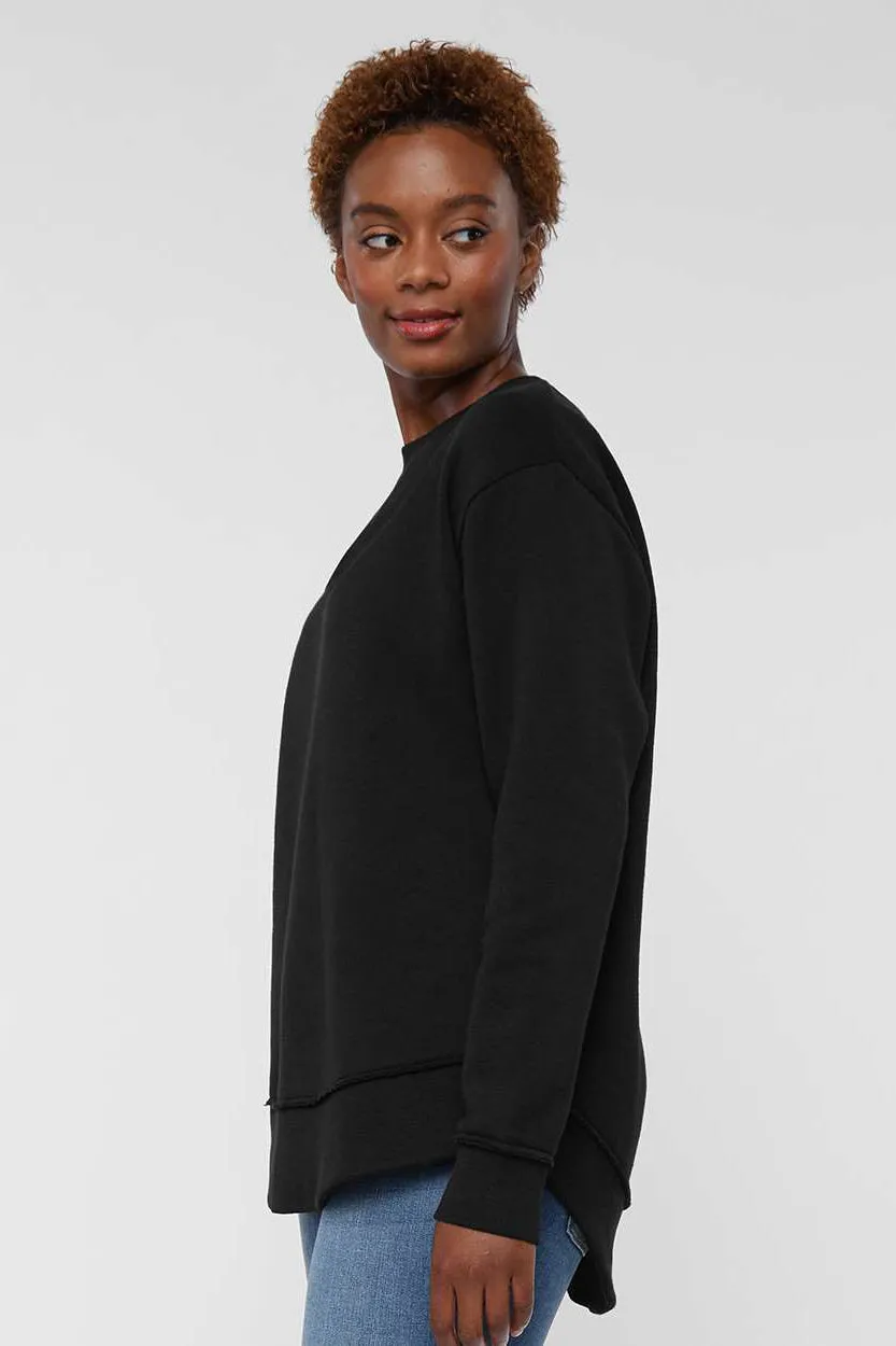 LAT Damen Weekend Fleece Crewneck Sweatshirt - Schwarz