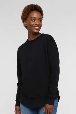 LAT Damen Weekend Fleece Crewneck Sweatshirt - Schwarz