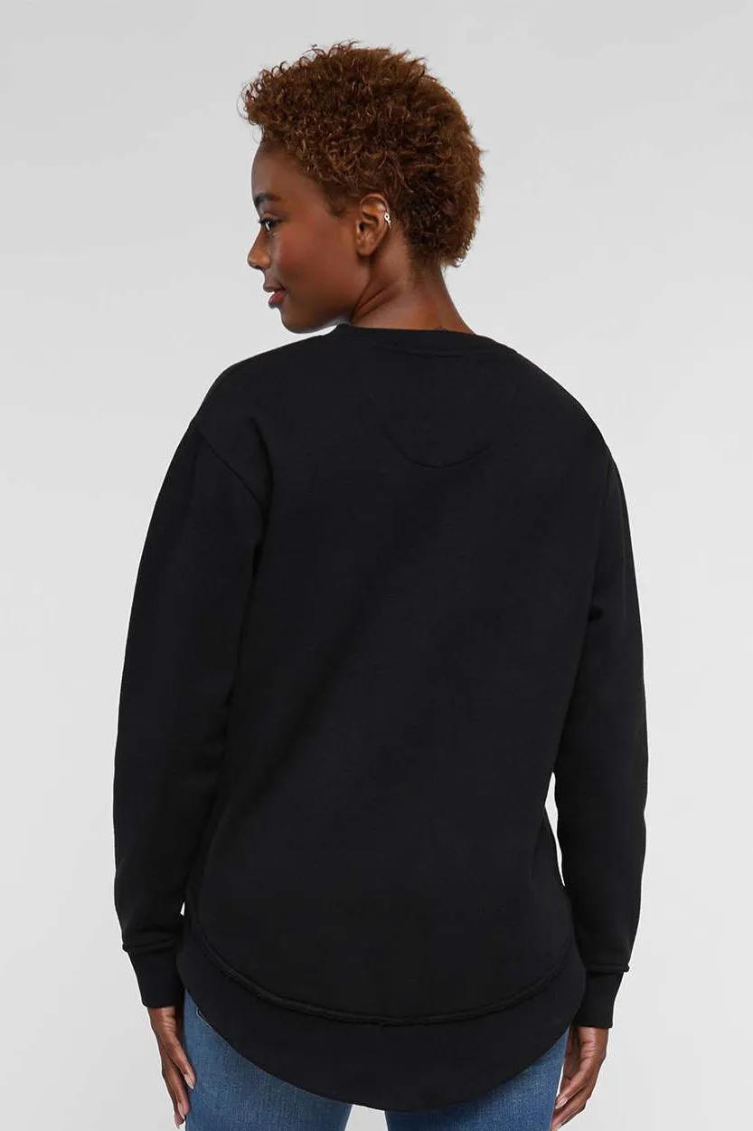 LAT Damen Weekend Fleece Crewneck Sweatshirt - Schwarz