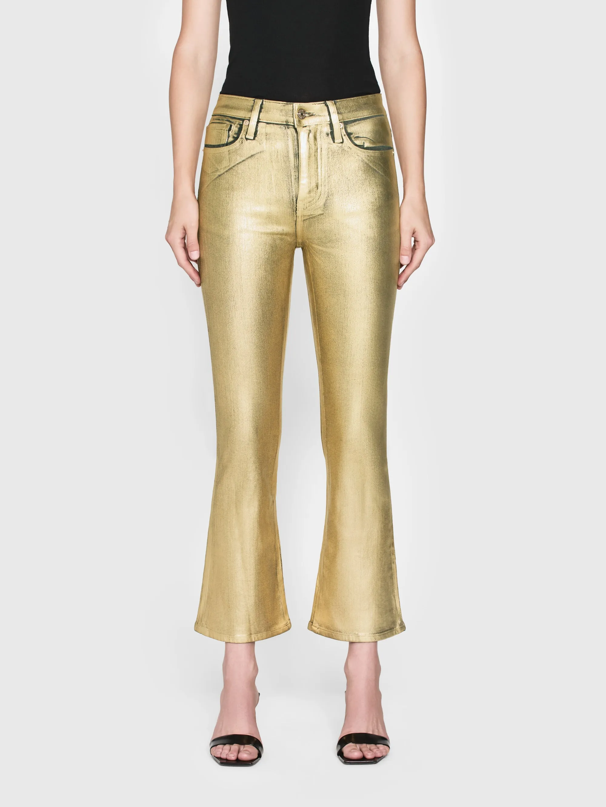 Le Crop Mini Boot -- Gold Chrom