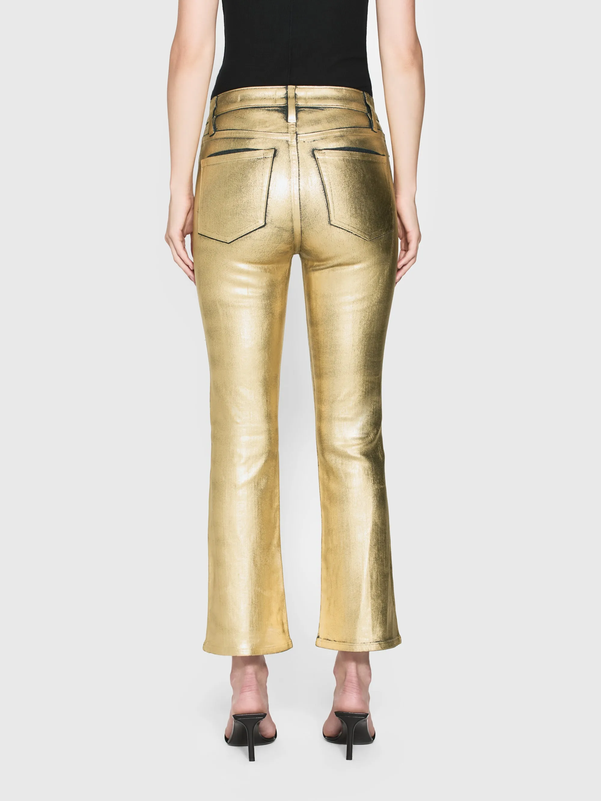 Le Crop Mini Boot -- Gold Chrom