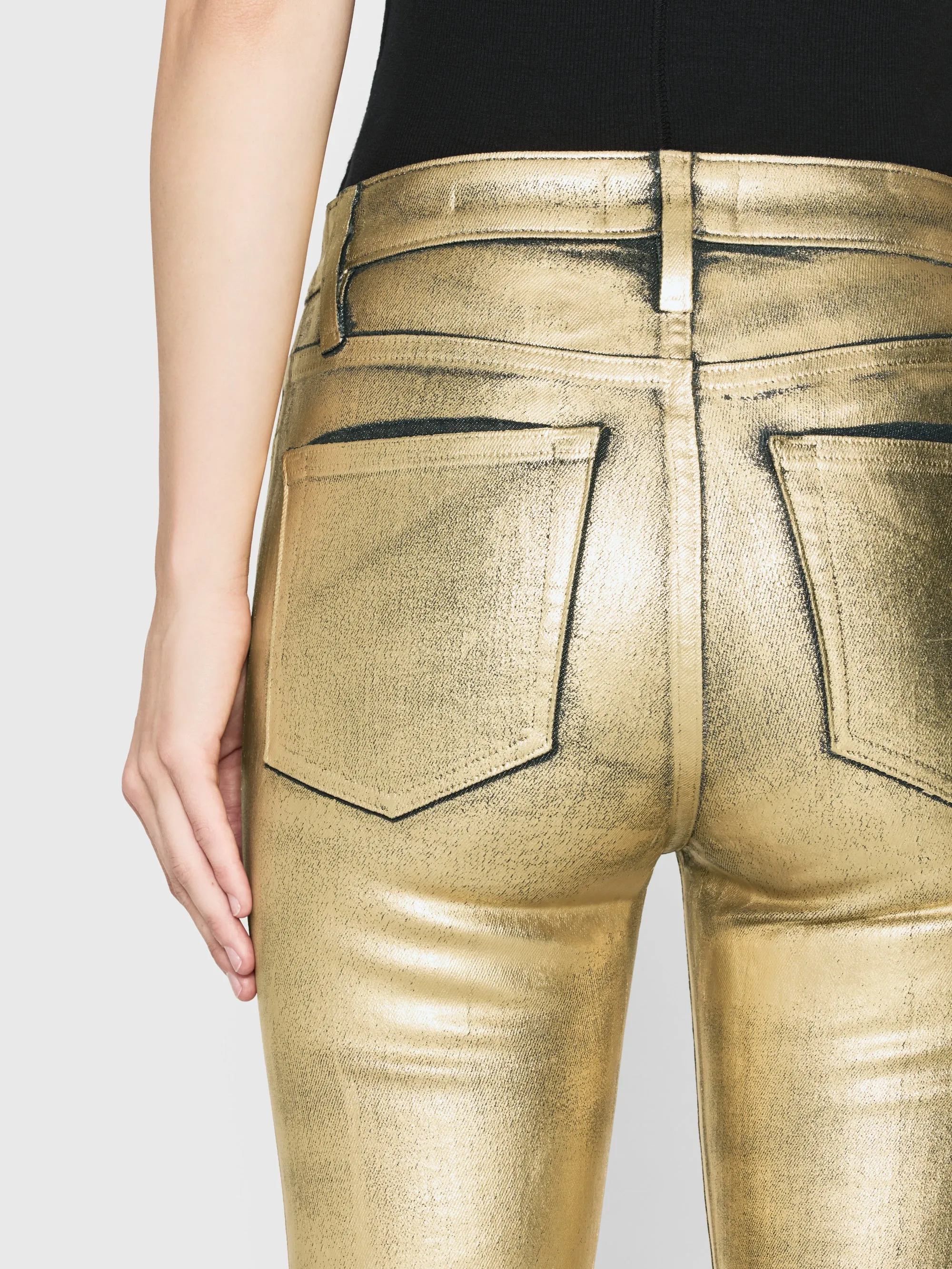Le Crop Mini Boot -- Gold Chrom
