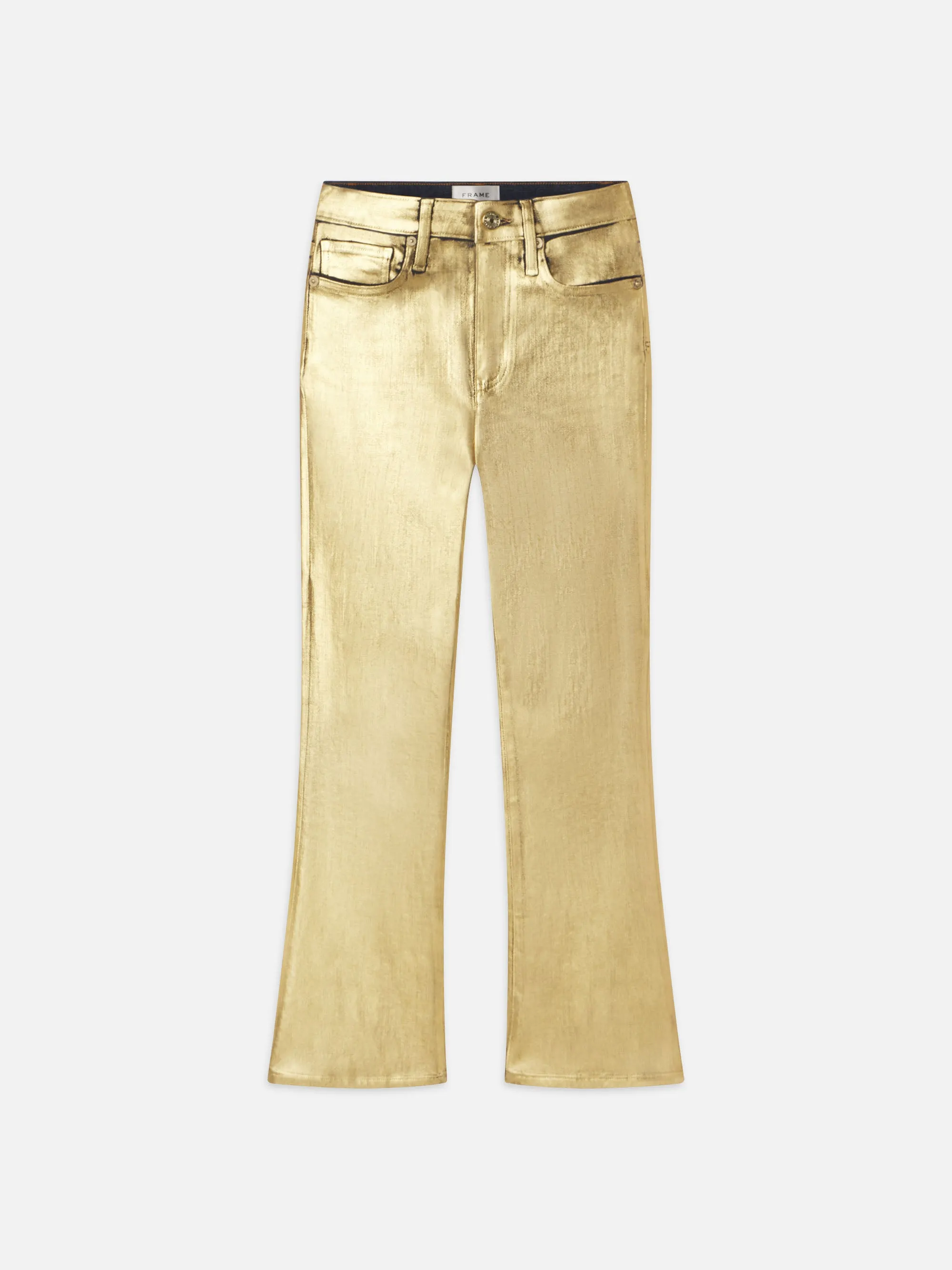 Le Crop Mini Boot -- Gold Chrom