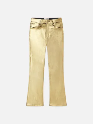 Le Crop Mini Boot -- Gold Chrom