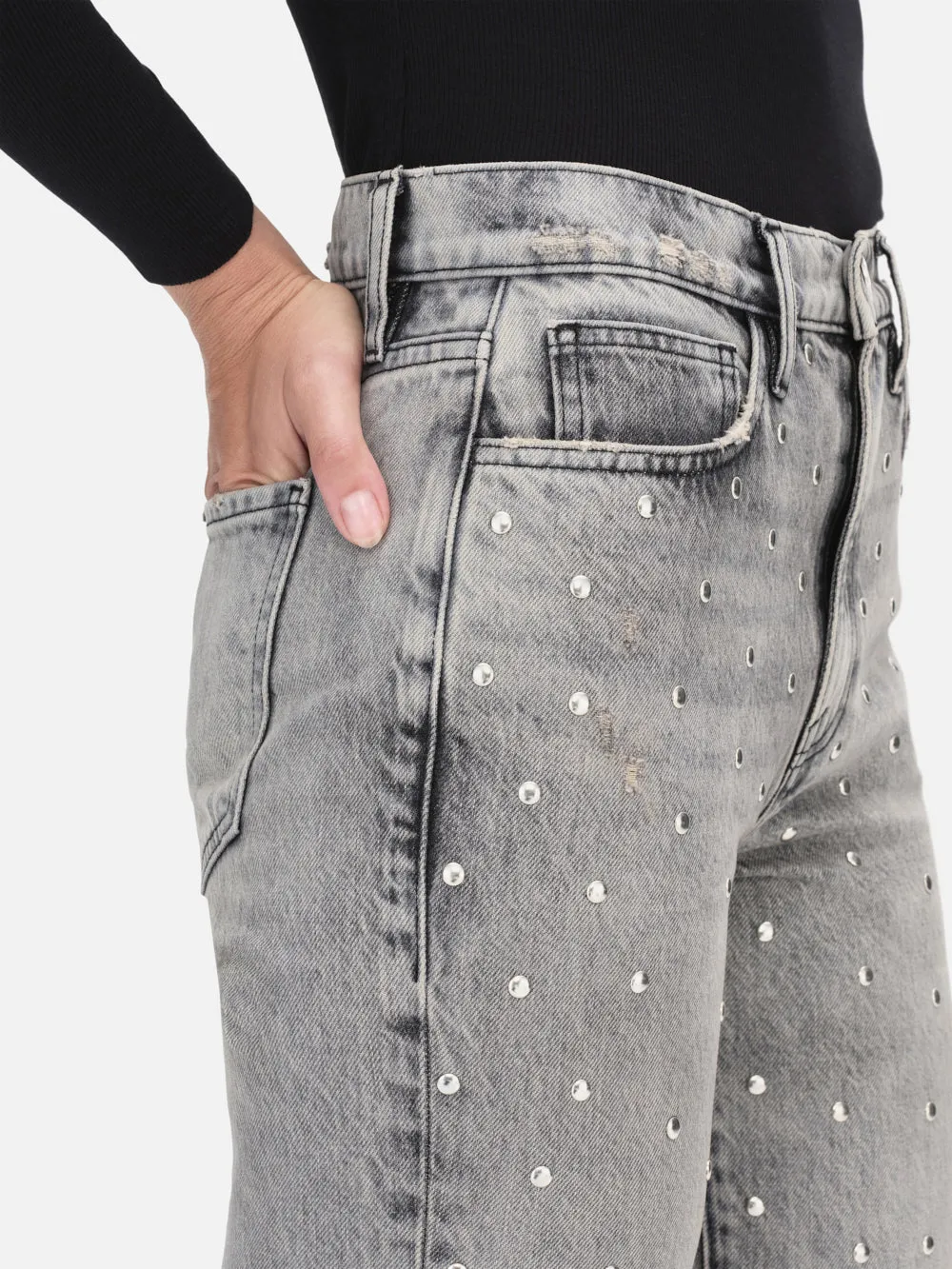 Le Jane Crop Mit Nieten -- Subkultur