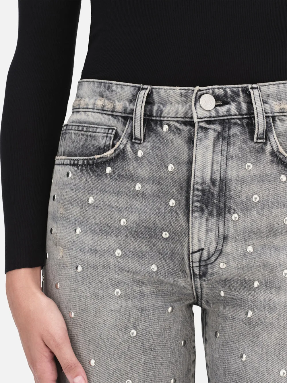 Le Jane Crop Mit Nieten -- Subkultur