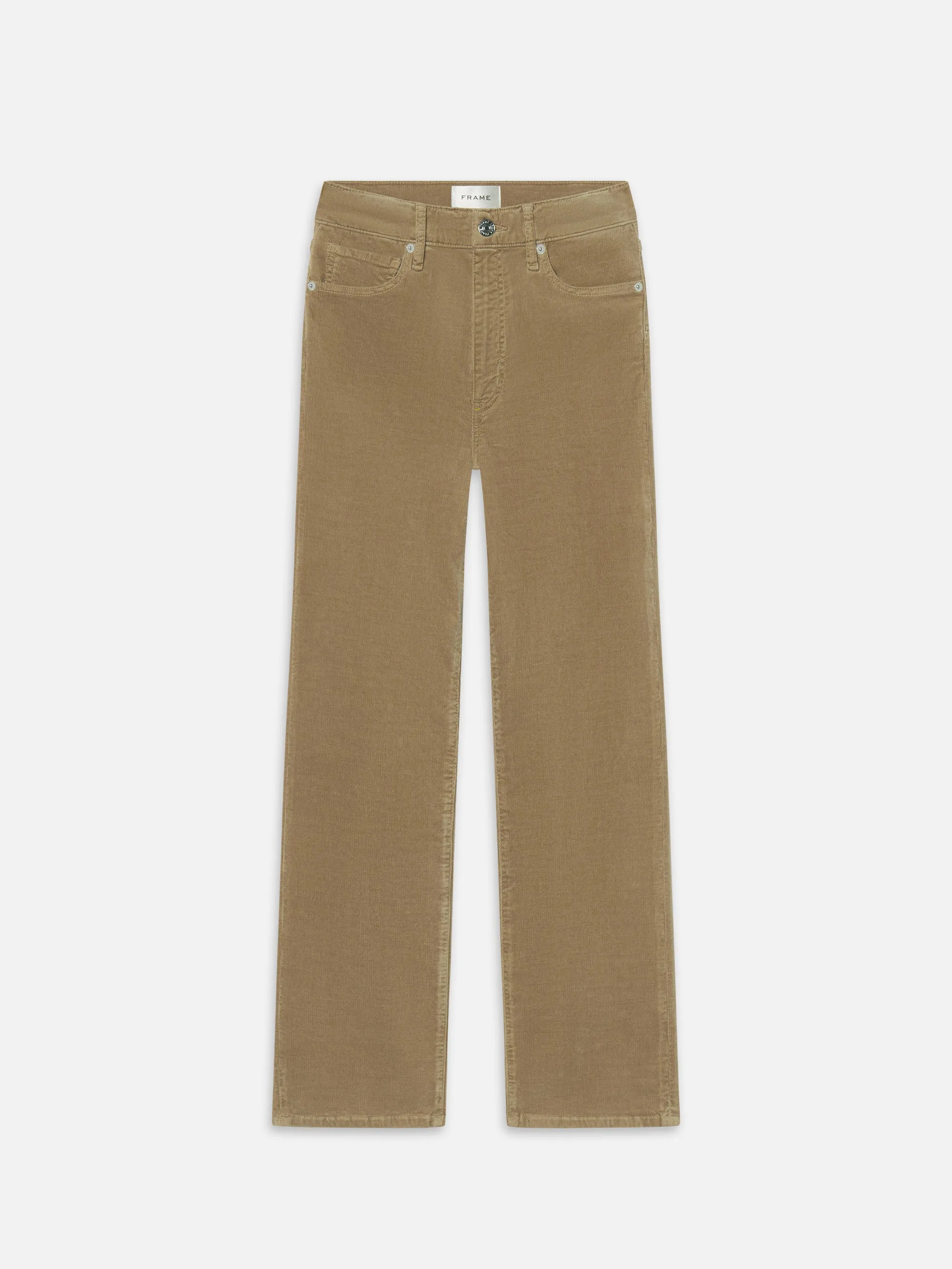 Der schlanke gerade Kordstoff - Hellbeige