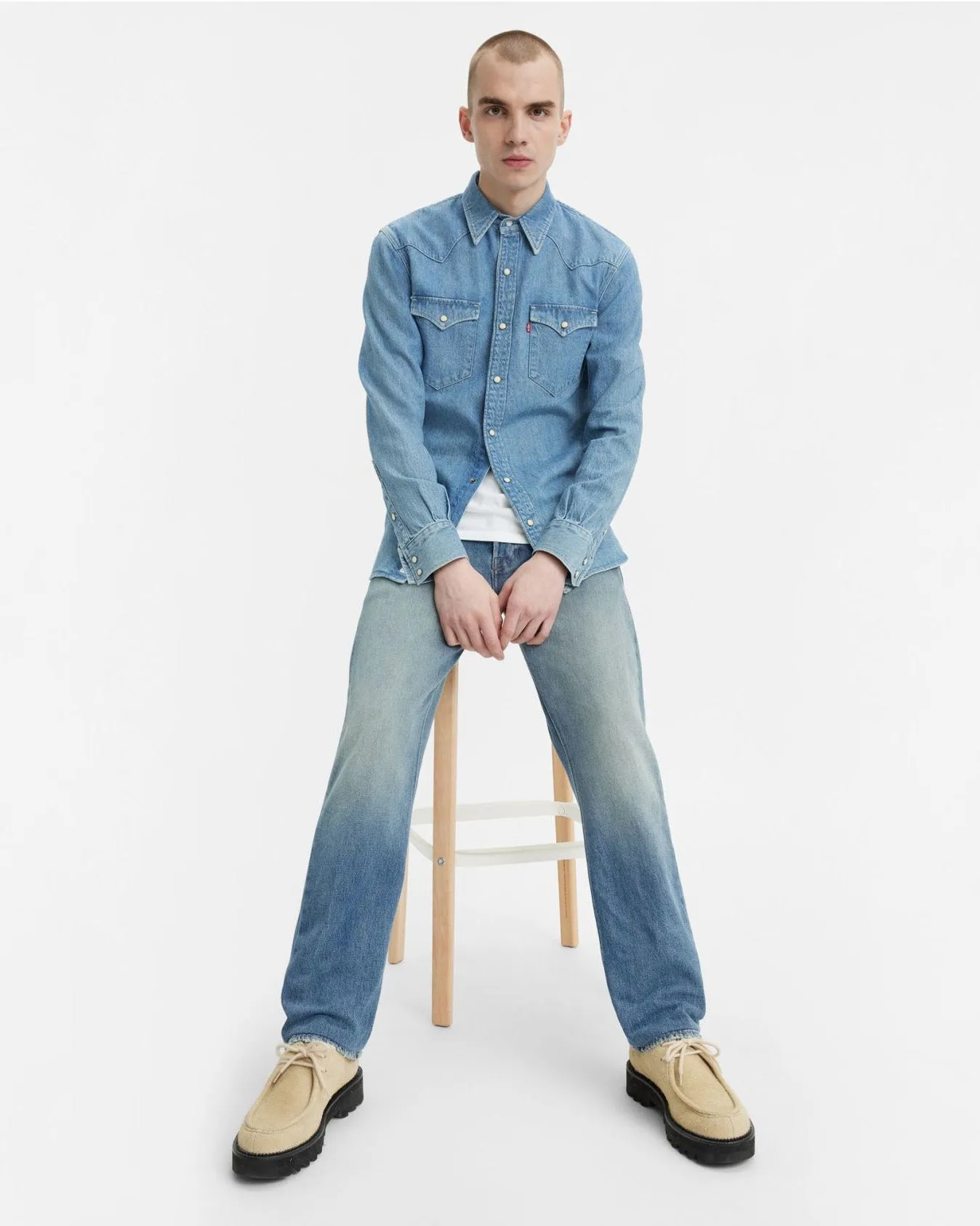 Levi's® 501 Original Regular Fit Herrenjeans - Nebeliger See