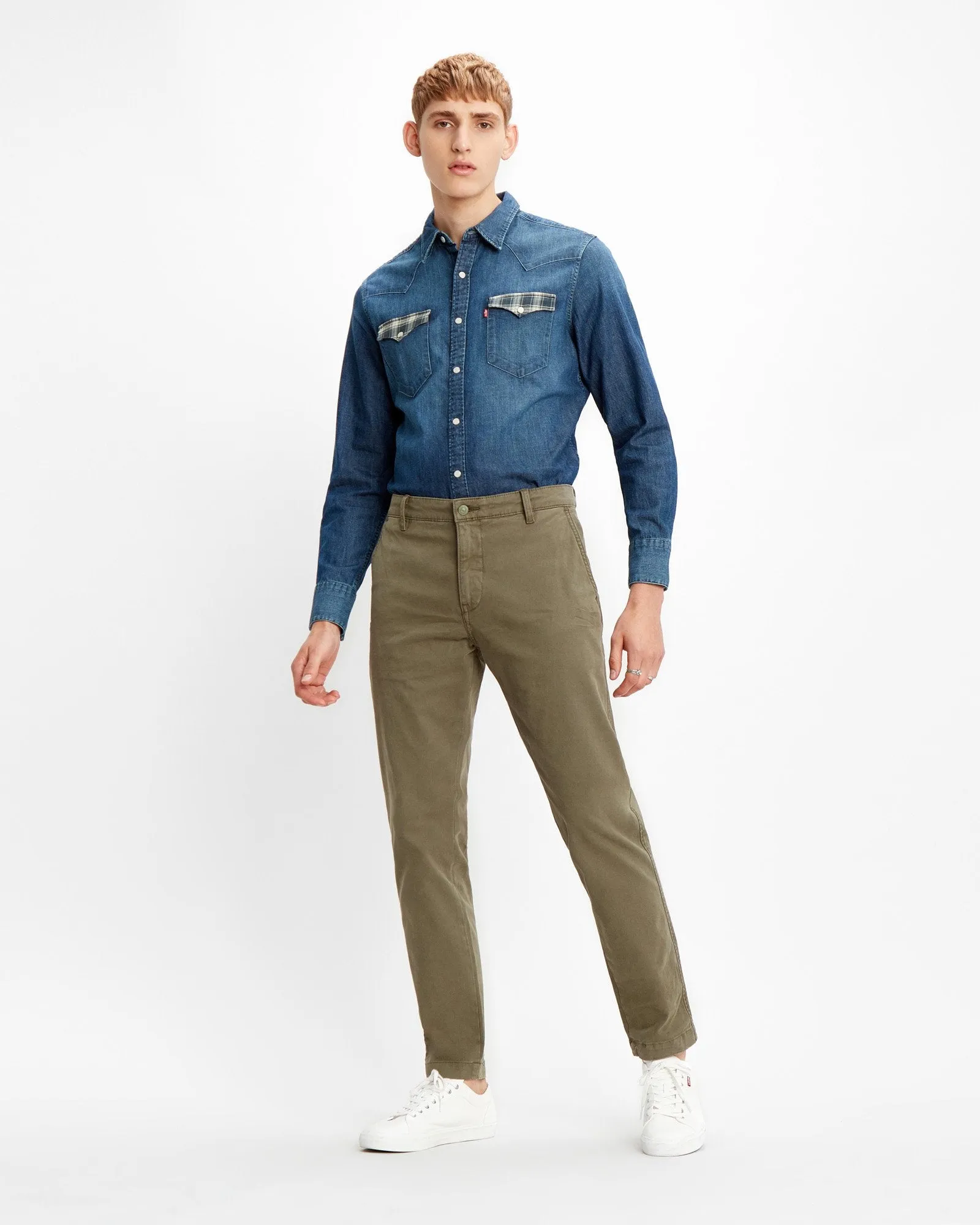 Levi's® XX Chino Standard II Regular Tapered Herren Chinos - Bunker Olive Schattig