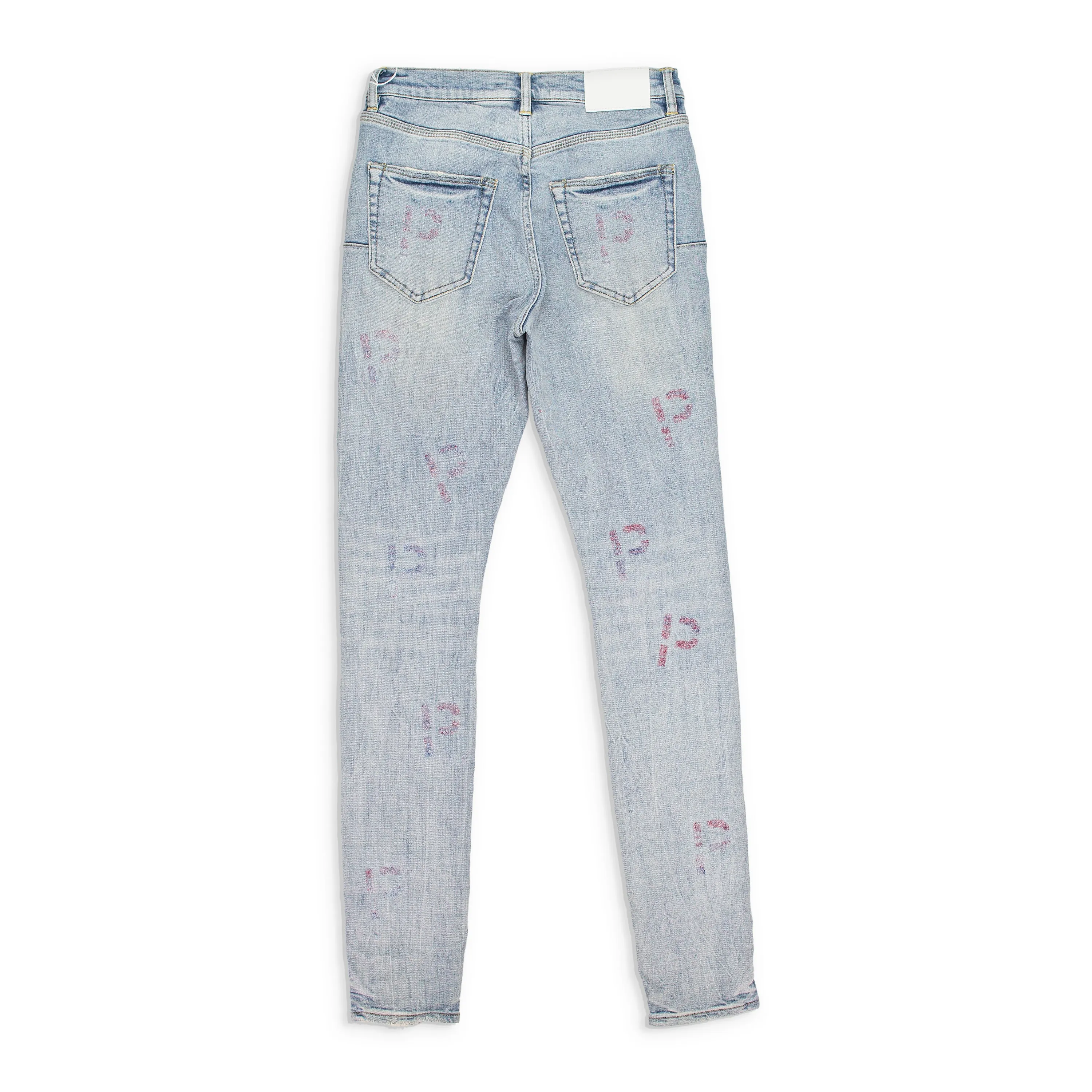 LEICHTE STICKEREI PUNCH P KARO Indigo SKINNY JEANS