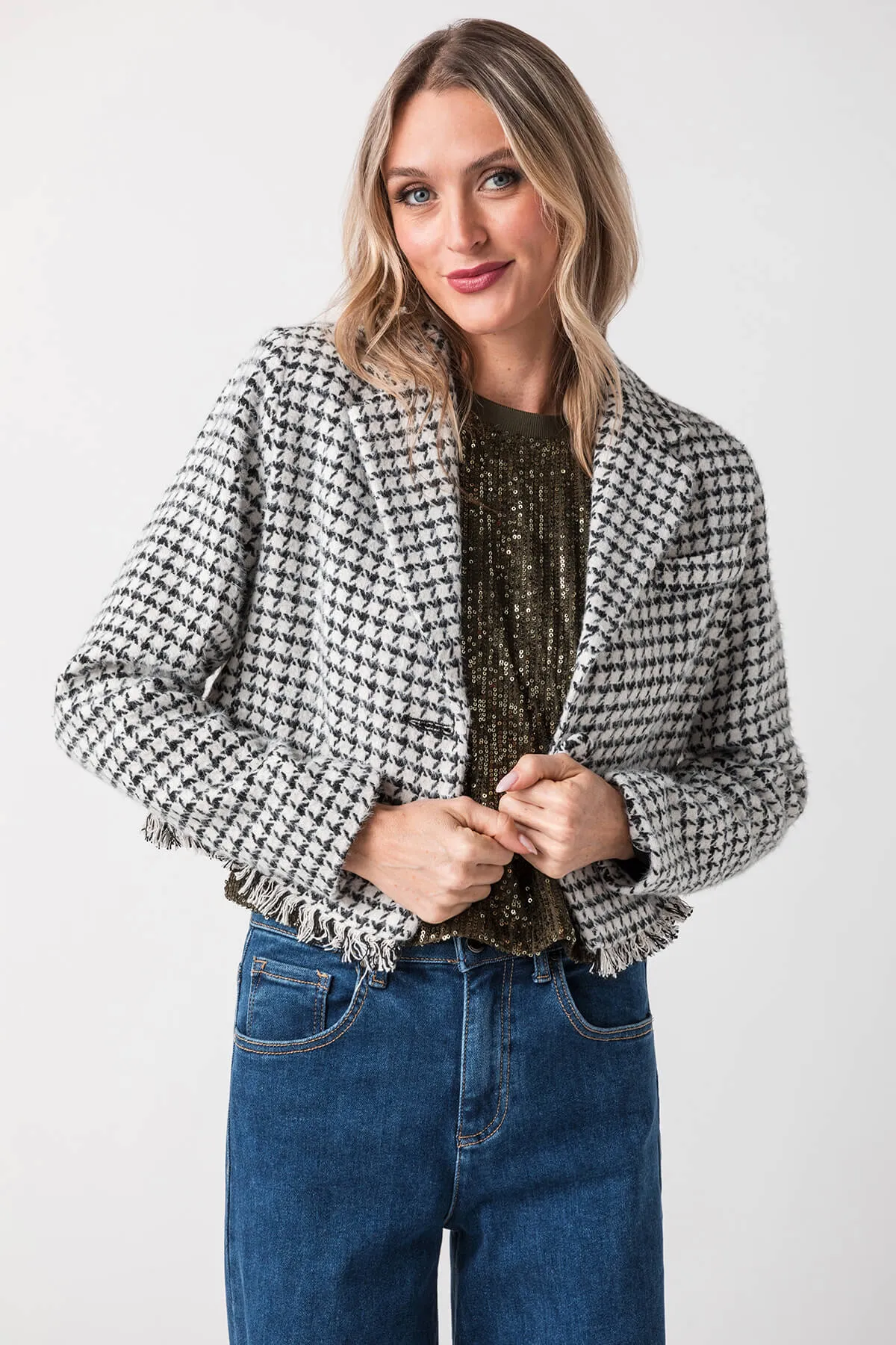 Lili Sidonio Check Gewebte Jacke