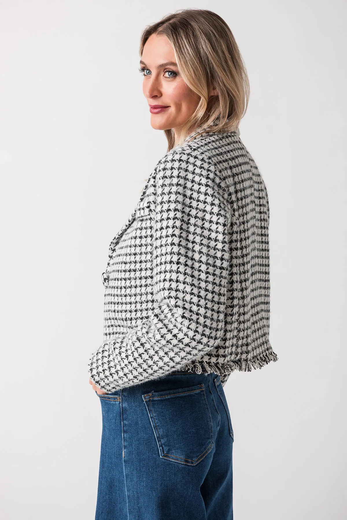 Lili Sidonio Check Gewebte Jacke