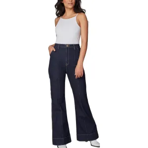 Lola Womens Stevie Pocket Denim Flared Jeans