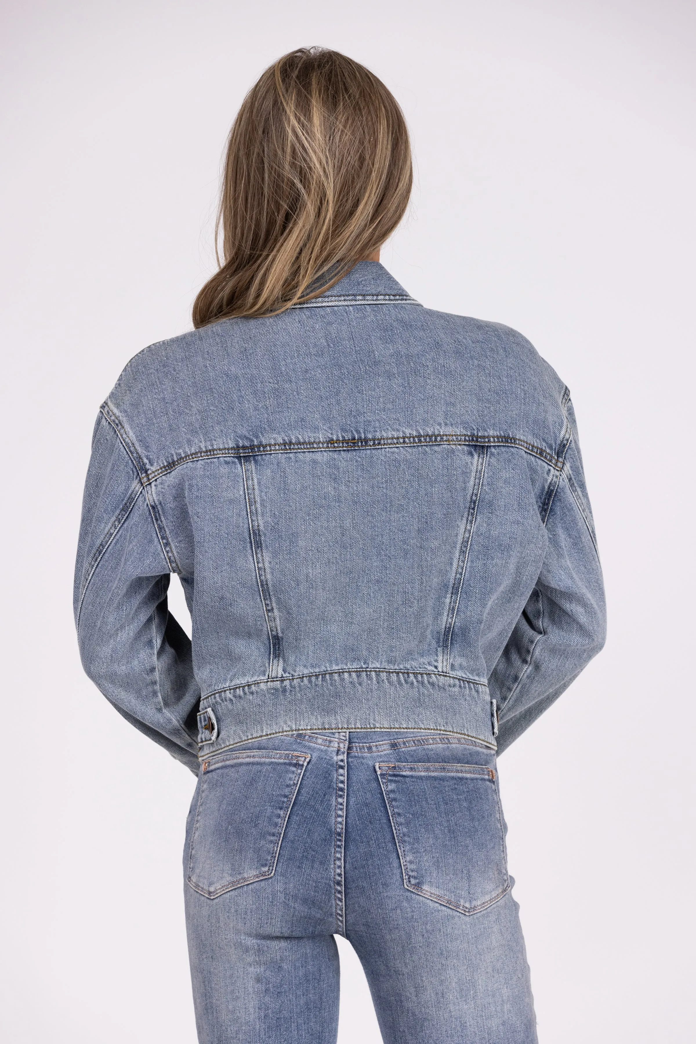 Look Out Damen Classic Cropped Denim Jacket * Endgültiger Verkauf*