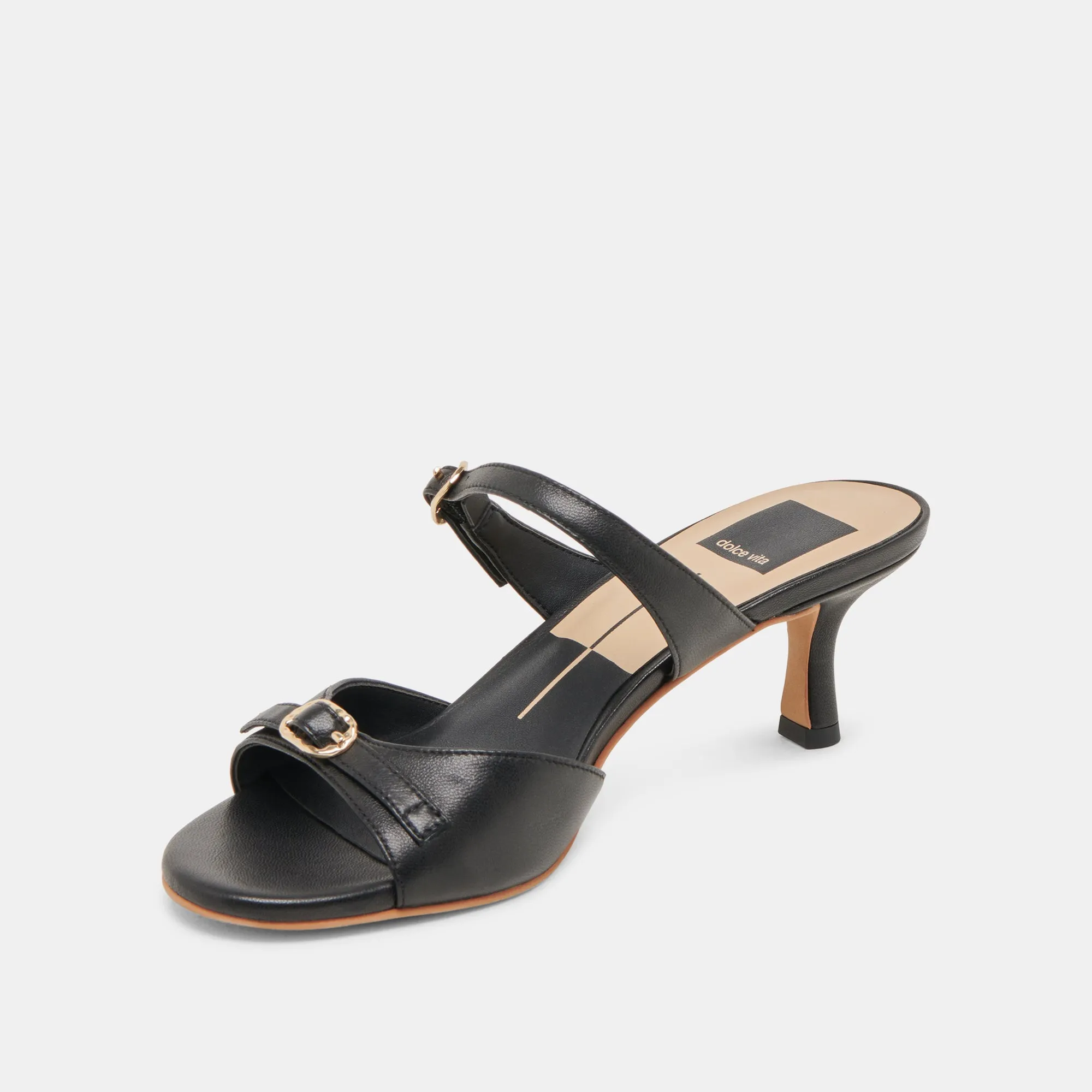 LORALI ABSÄTZE SCHWARZES LEDER