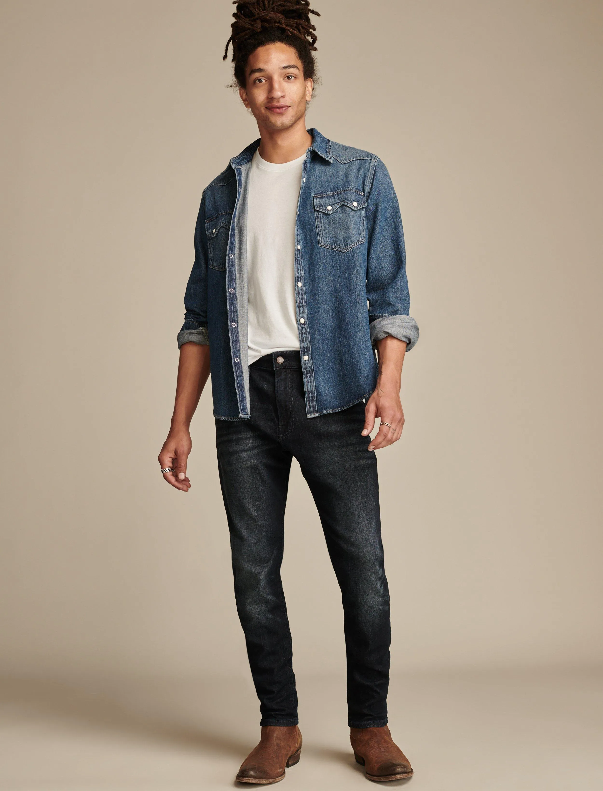 Lucky Brand Herren 411 Athletic Taper Coolmax Stretch Jeans