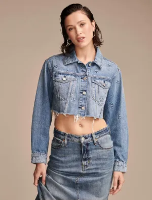 Lucky Brand Damen Höchste Qualität Denim Hanf Cropped Trucker