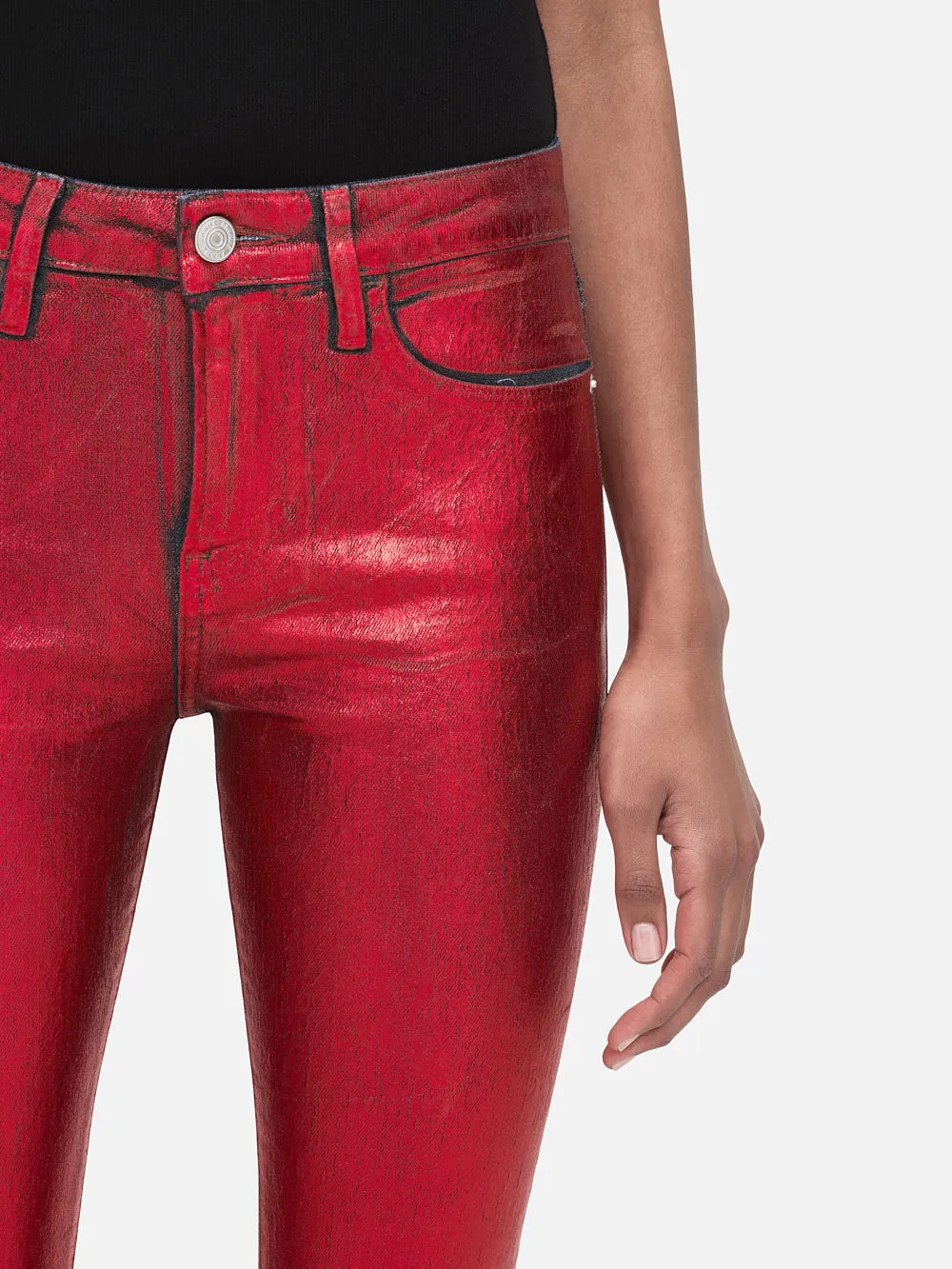 Lunar New Year Crop Mini Boot -- Rot verchromt