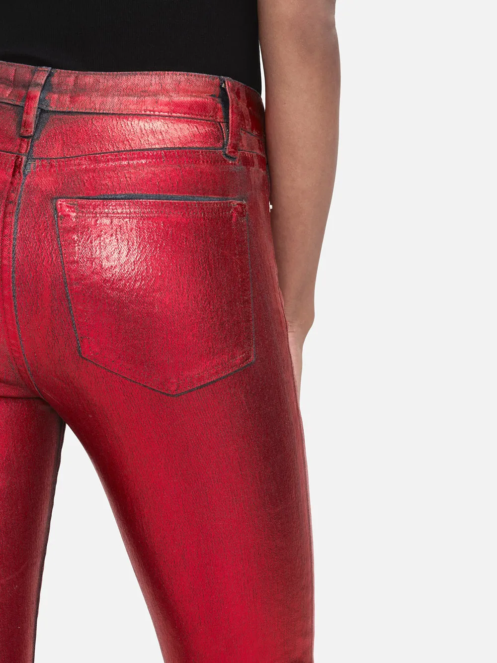 Lunar New Year Crop Mini Boot -- Rot verchromt